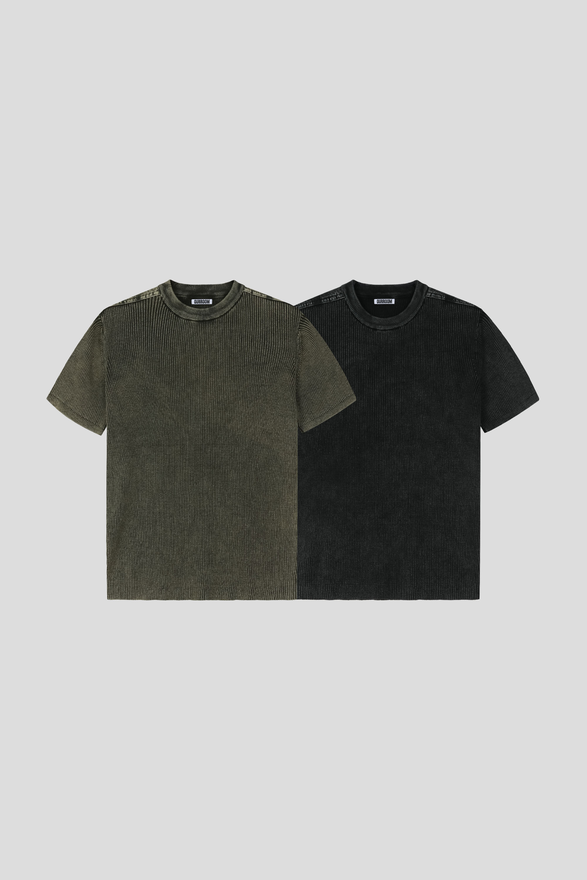 Pigment panel slim half knit