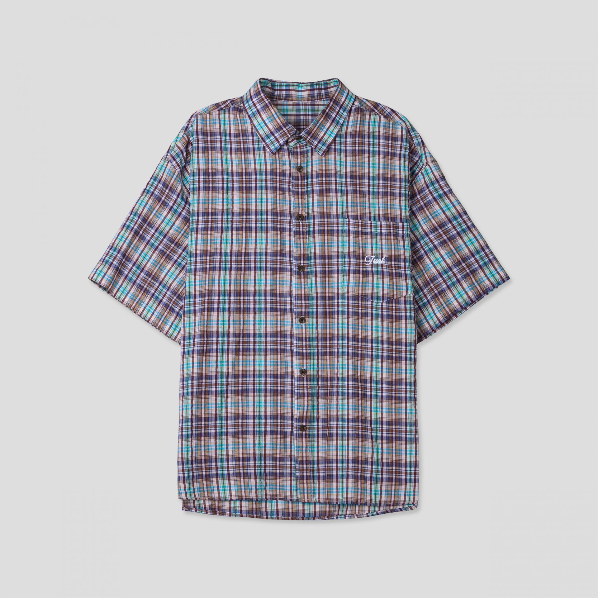 Prepi boxy check half shirt