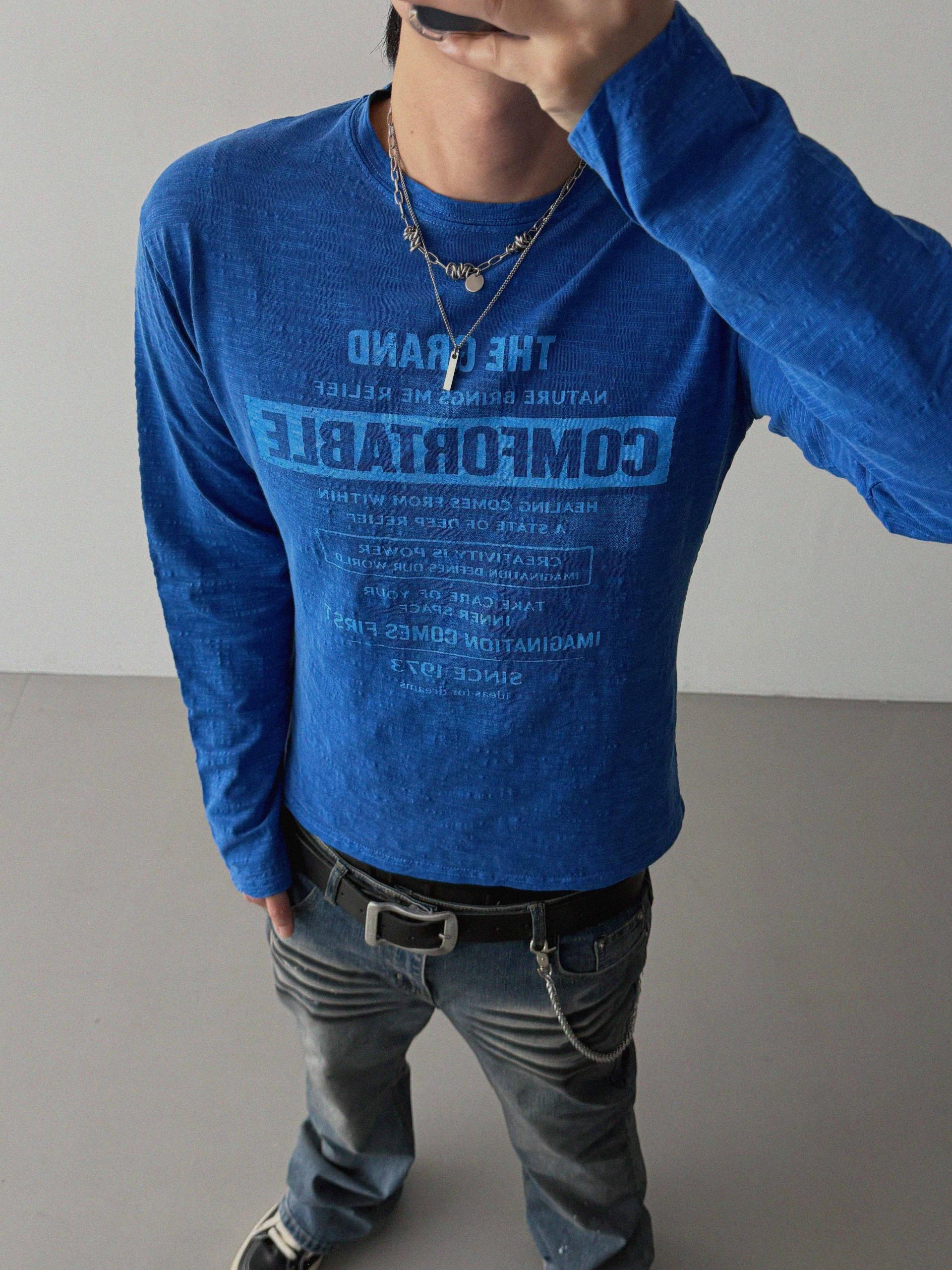 Comfort pigment slub slim t