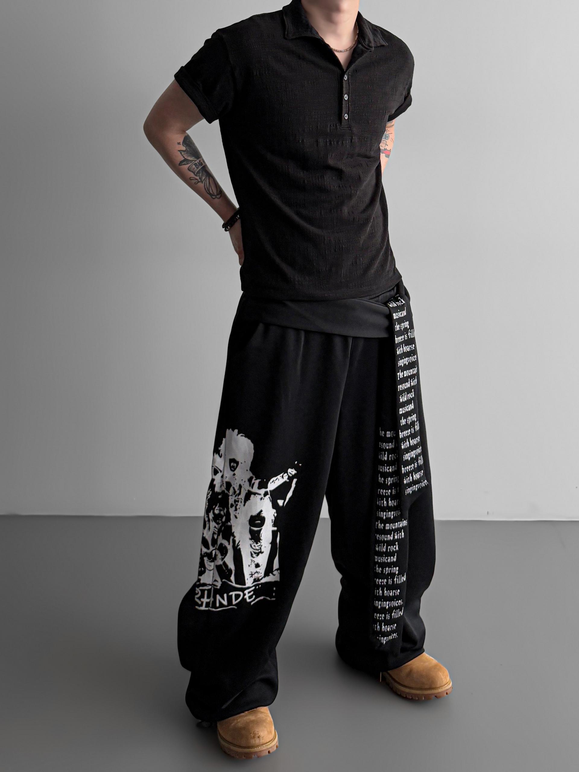 Slub collar half t