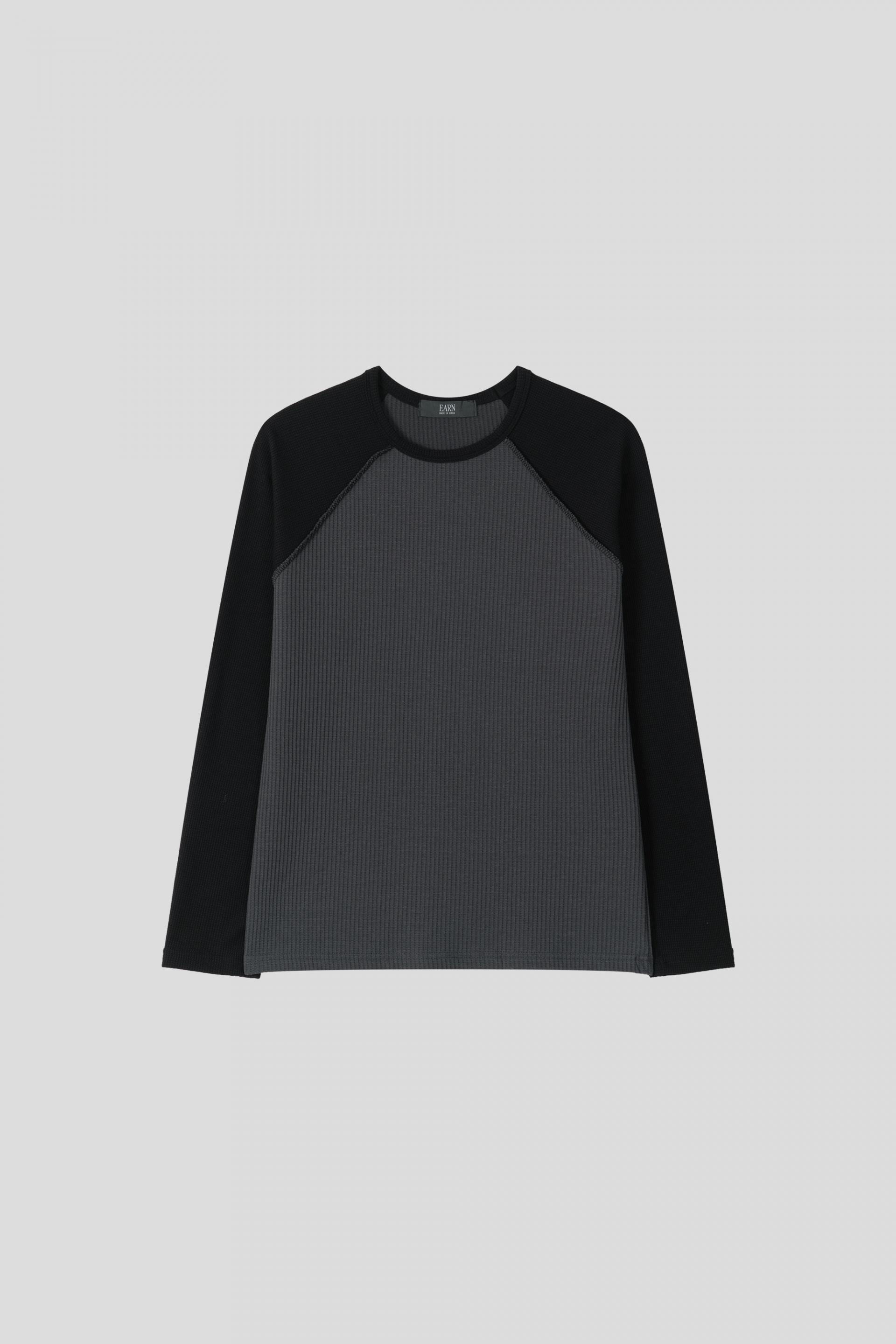 Tukhines waffle slim raglan t