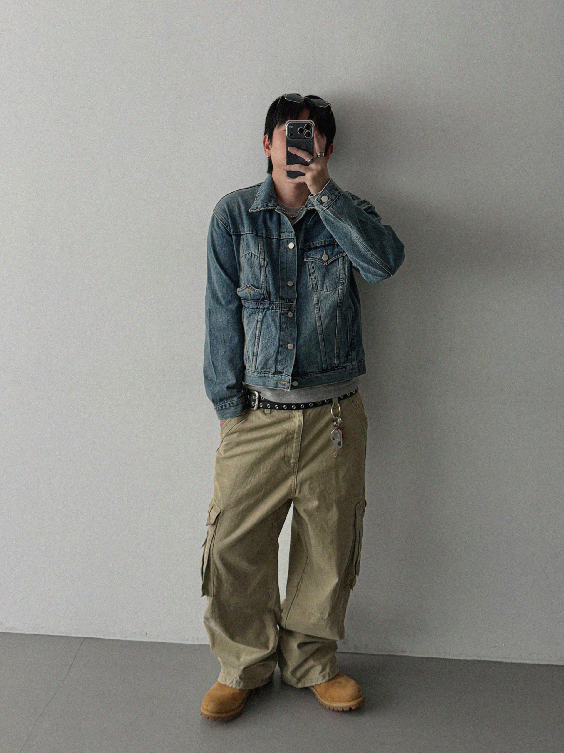 Mabel reverse crop denim jacket