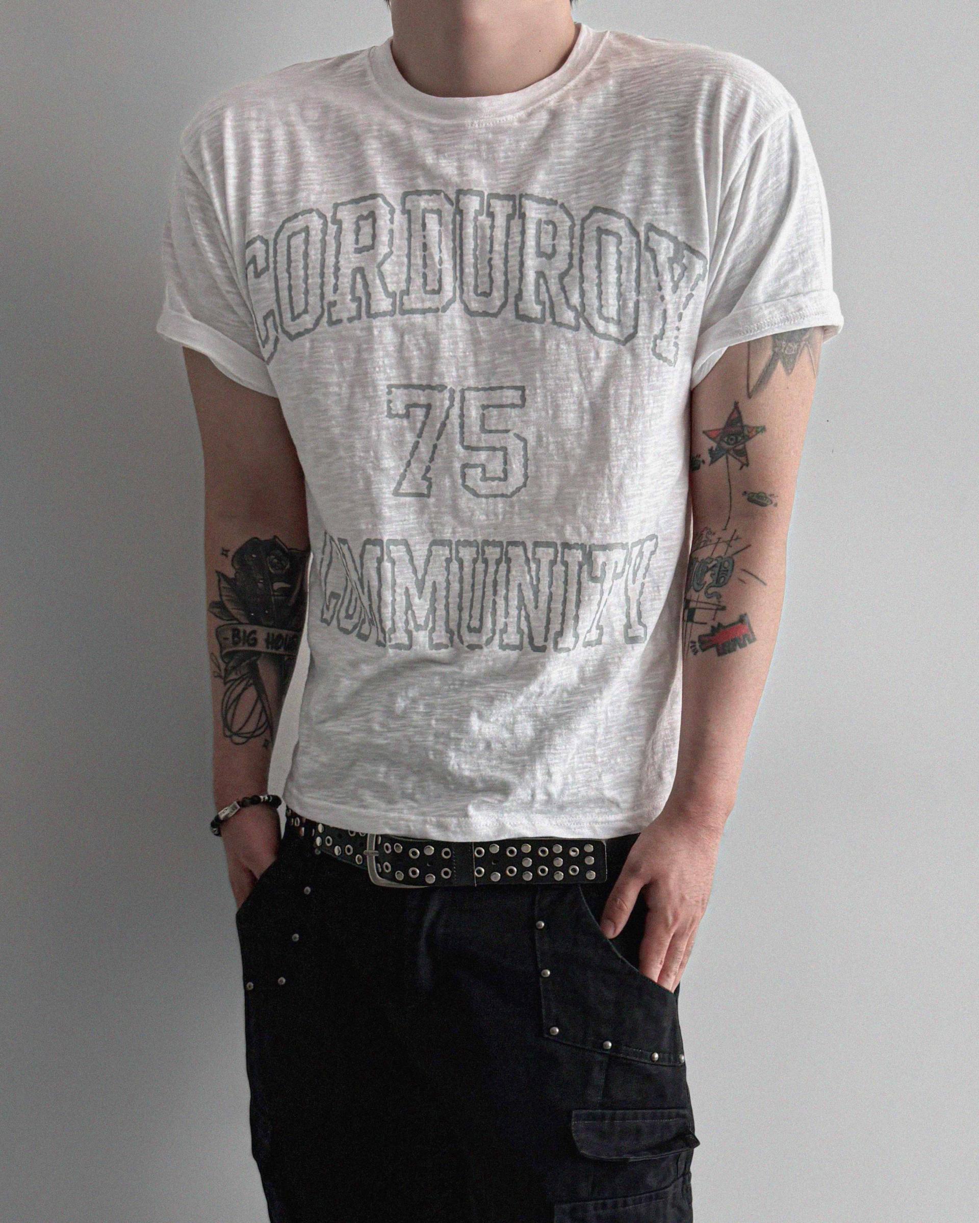 Community slub crop half t