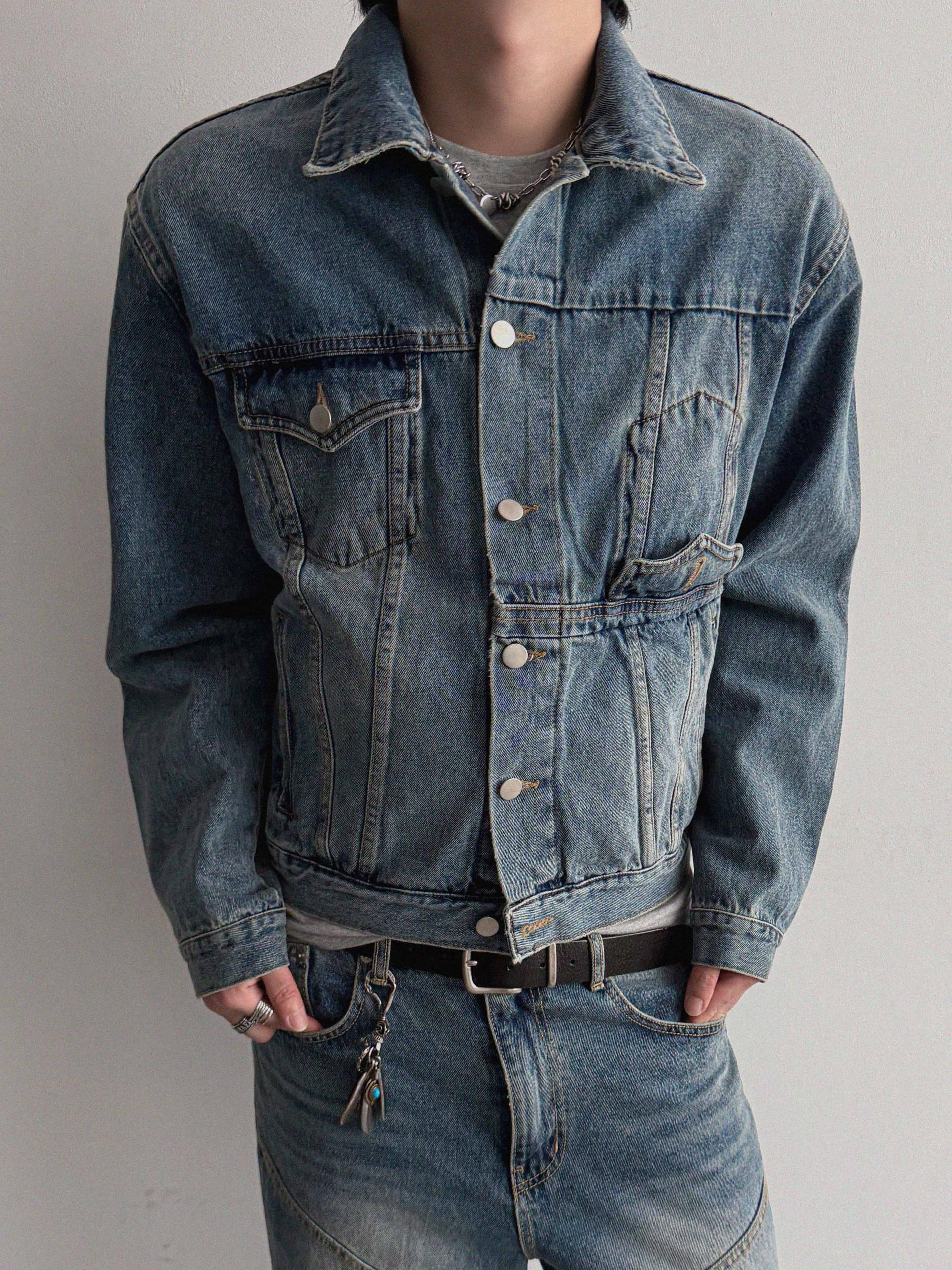 Mabel reverse crop denim jacket
