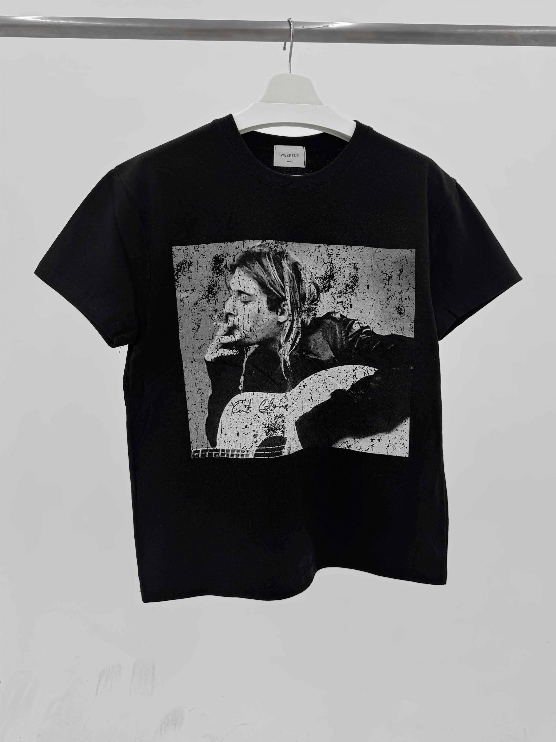 Cut printed muscle half t