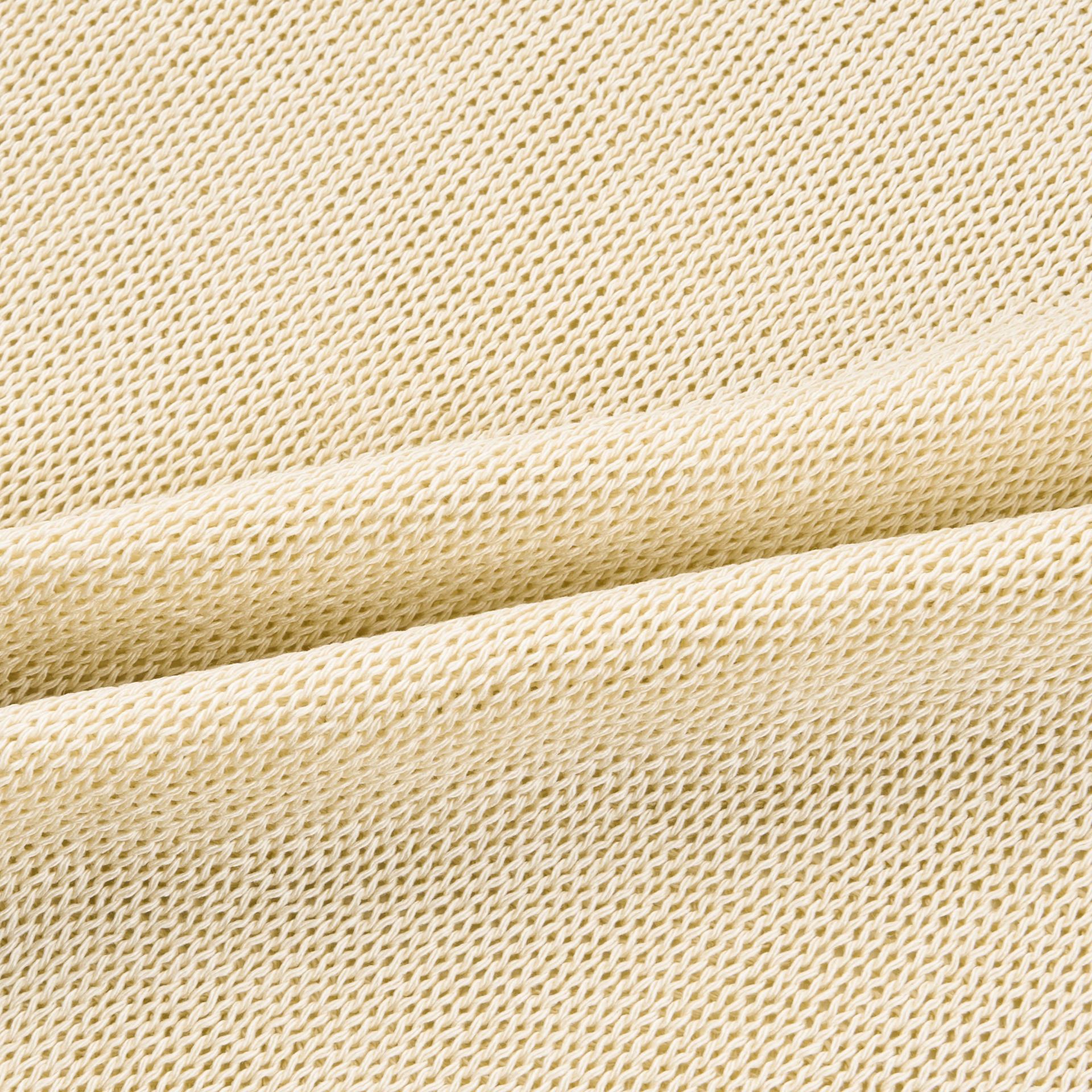 Summer henley neck see-through knit