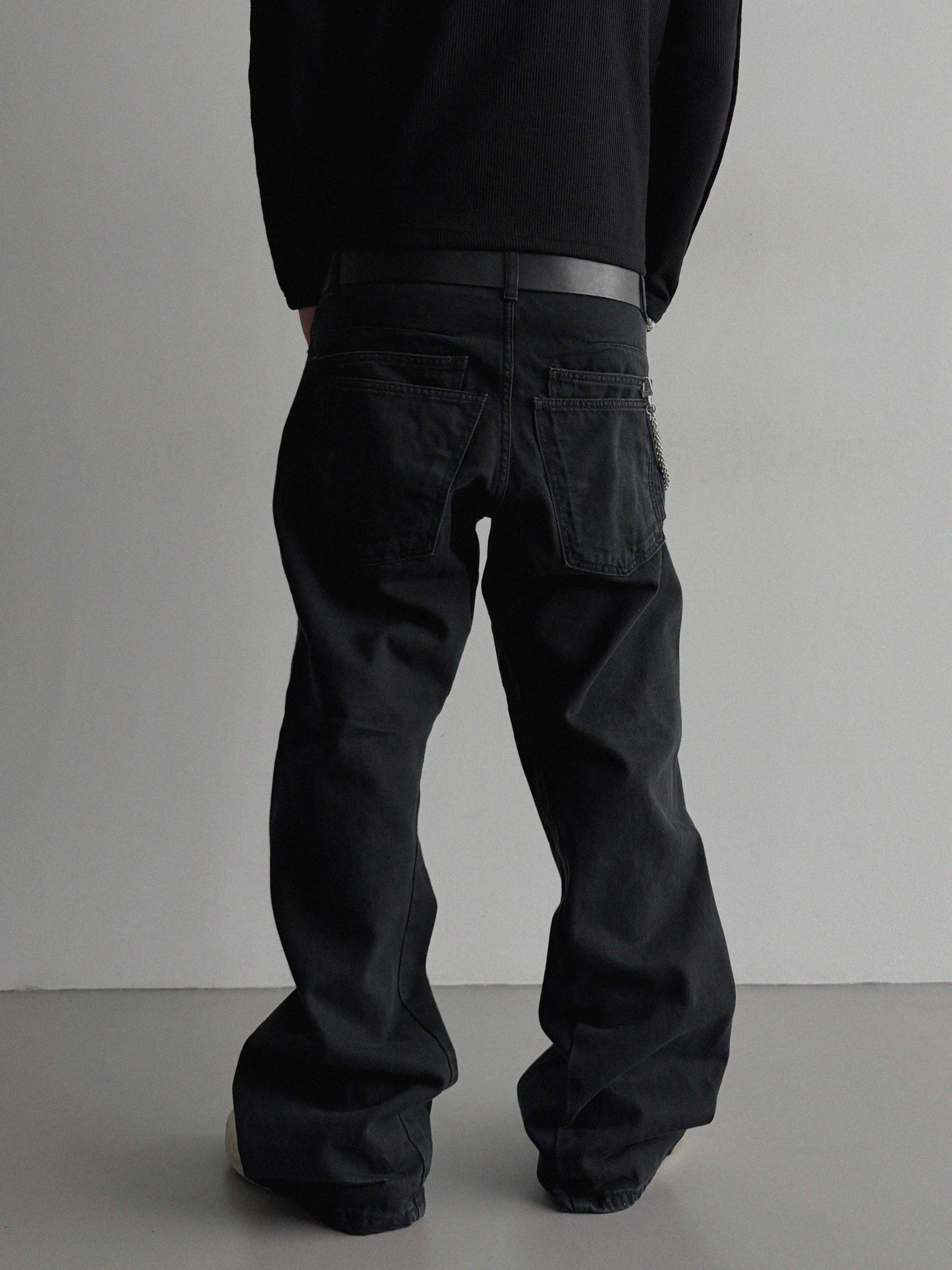 FW Double pocket curved flare pants