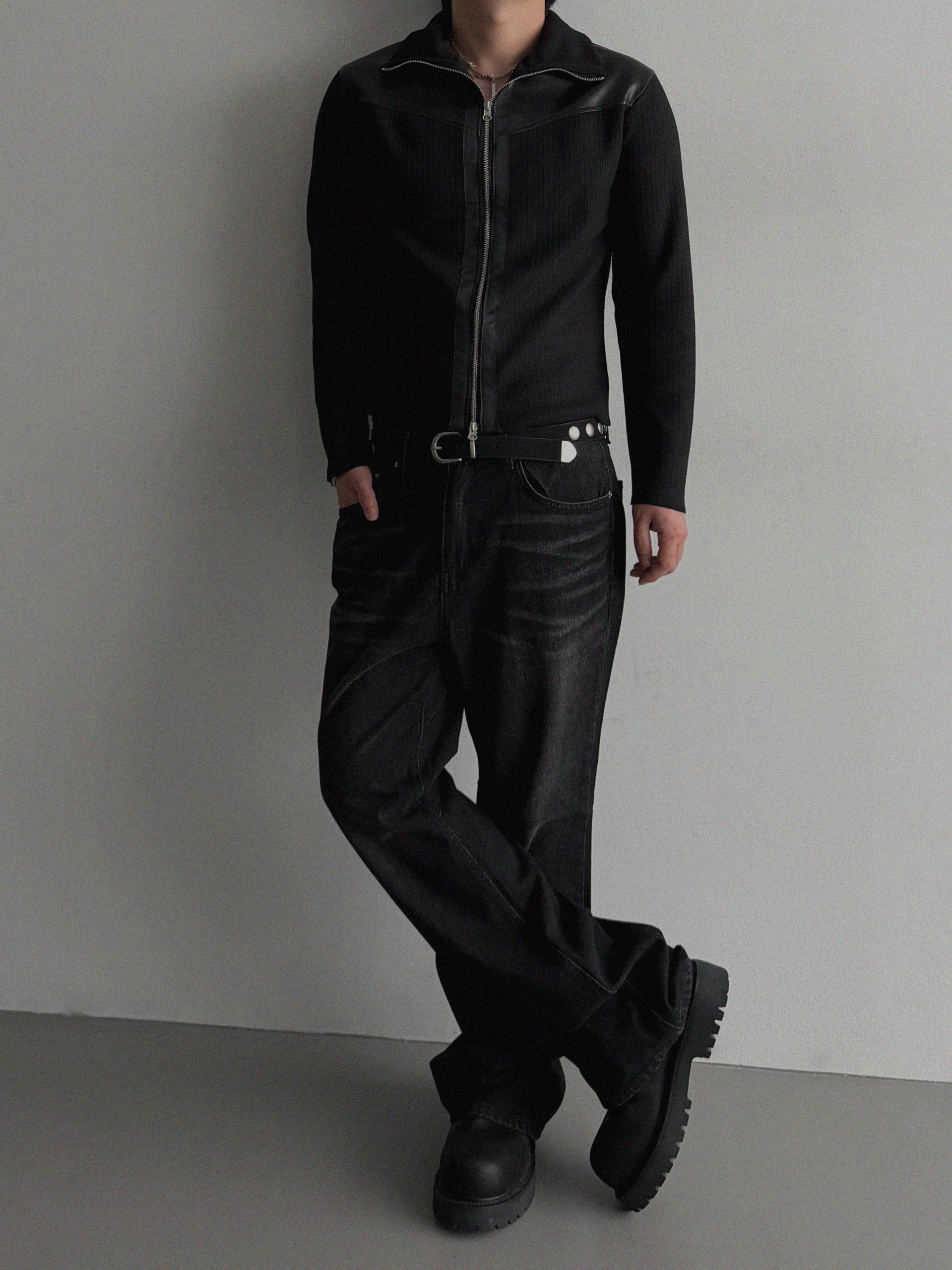 Deep Brush Flare Denim Pants