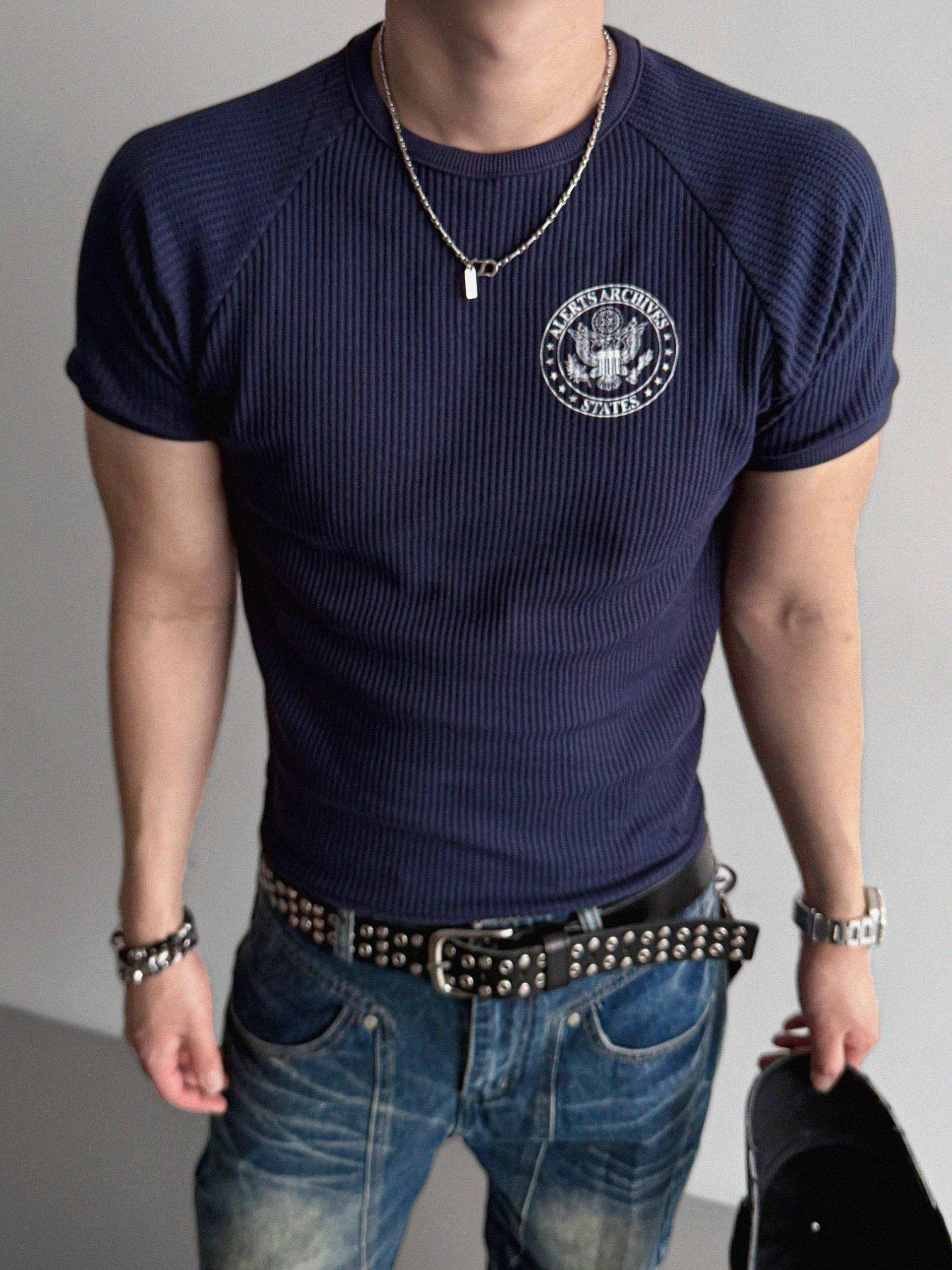 SEAL waffle muscle half t