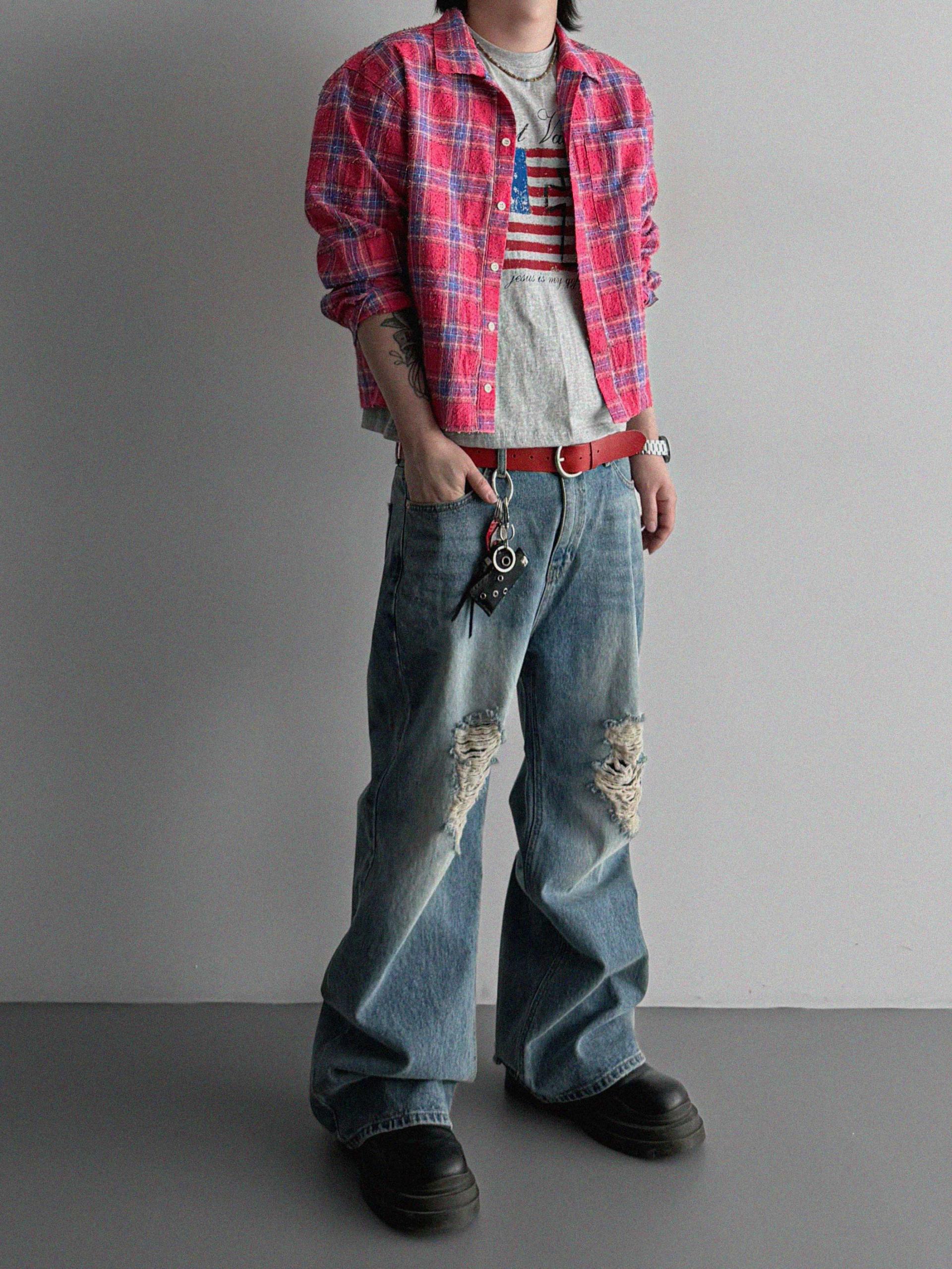 Nova crop check shirt