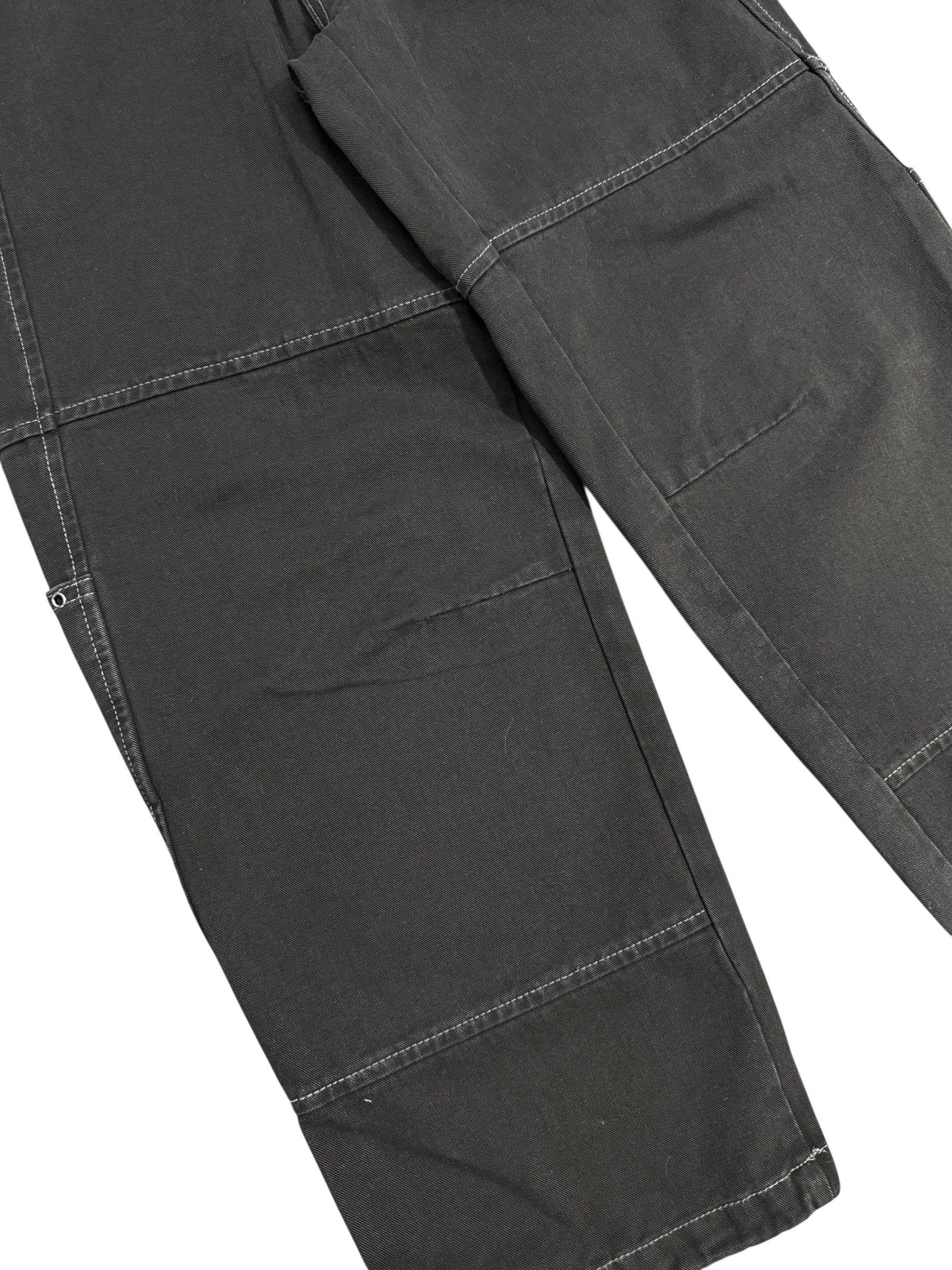 Eyelet pocket balloon denim pants