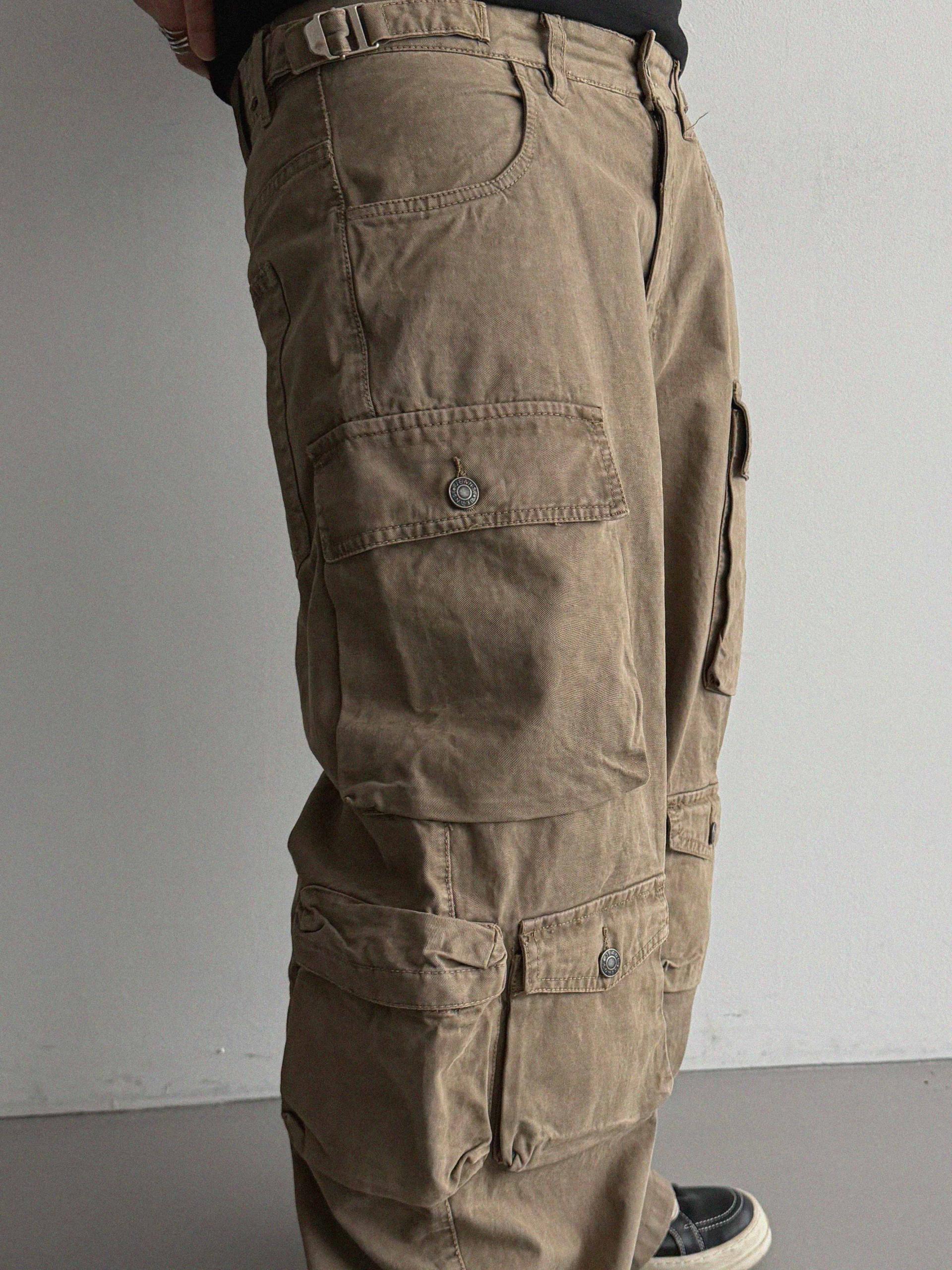Block cargo wide pants