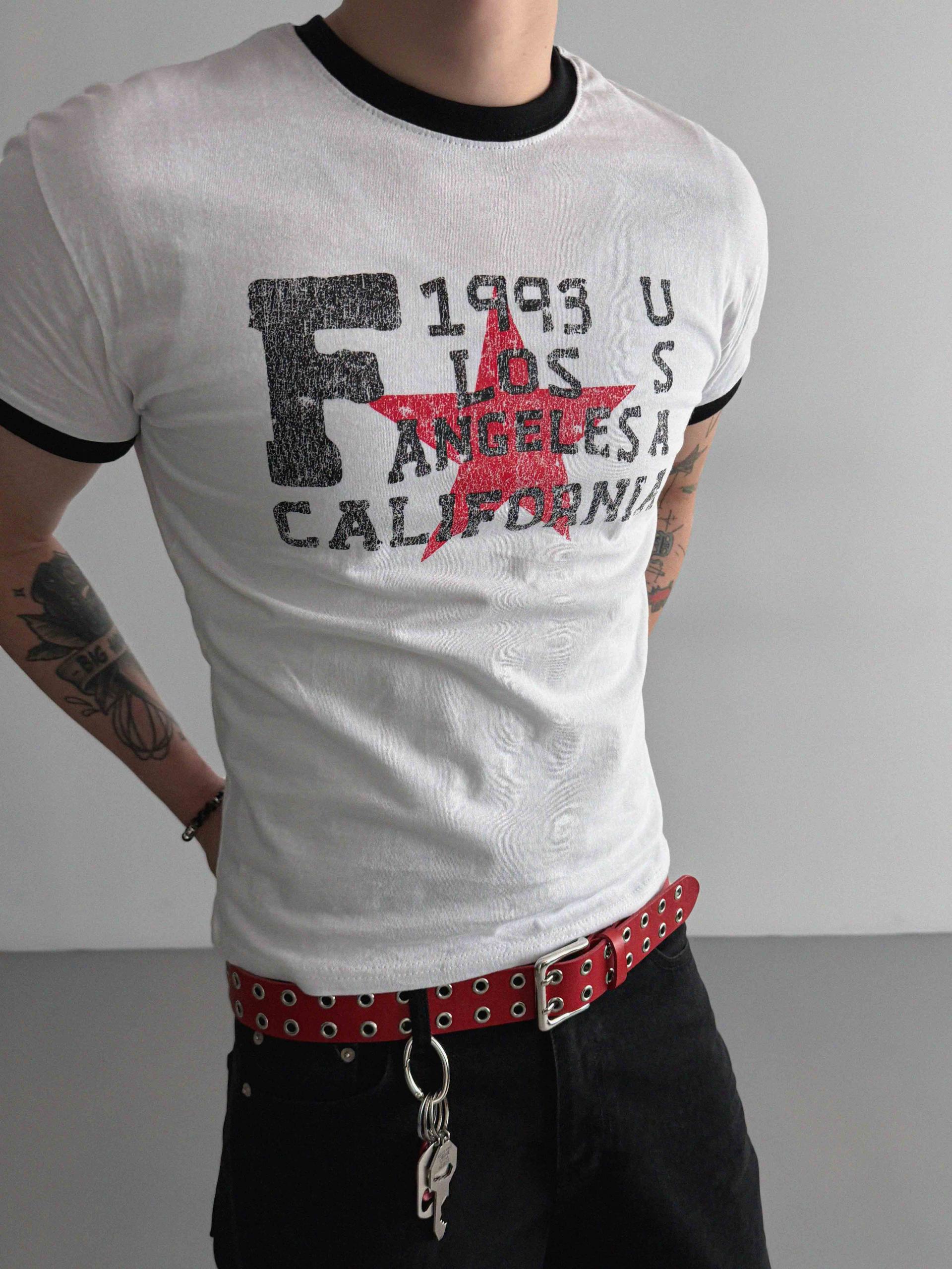 Retro star muscle ringer half t