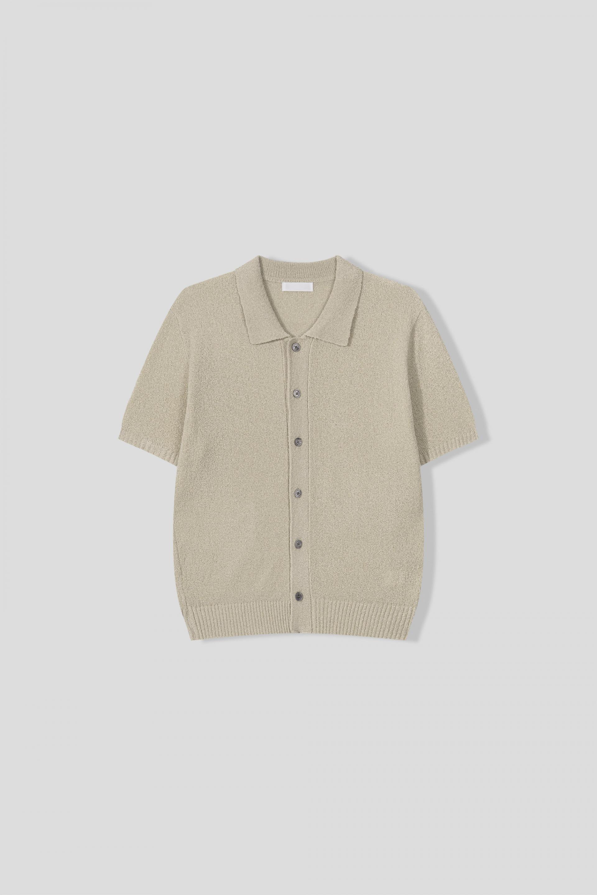 Boksaci boucle half cardigan