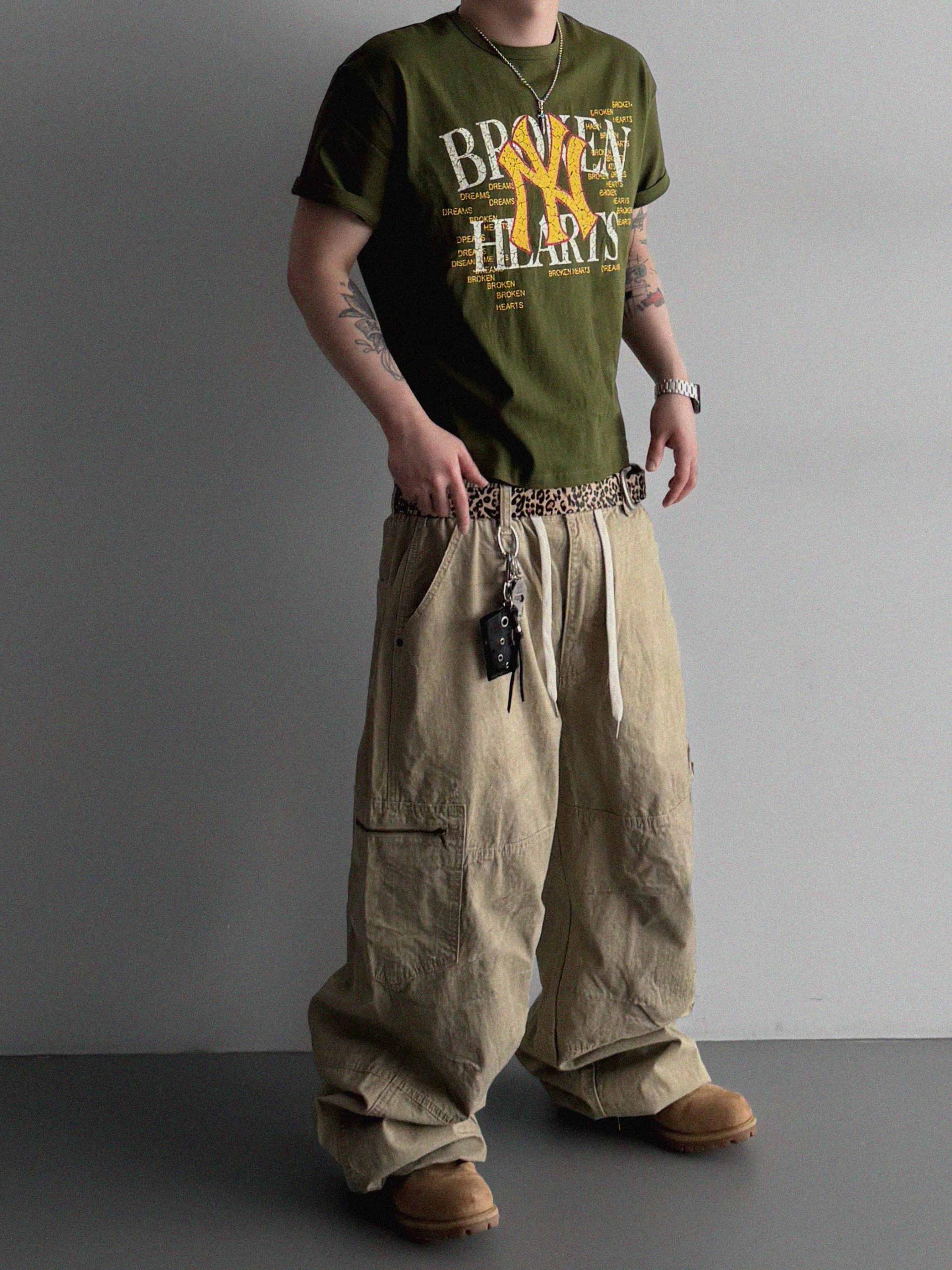 Broken crop half t