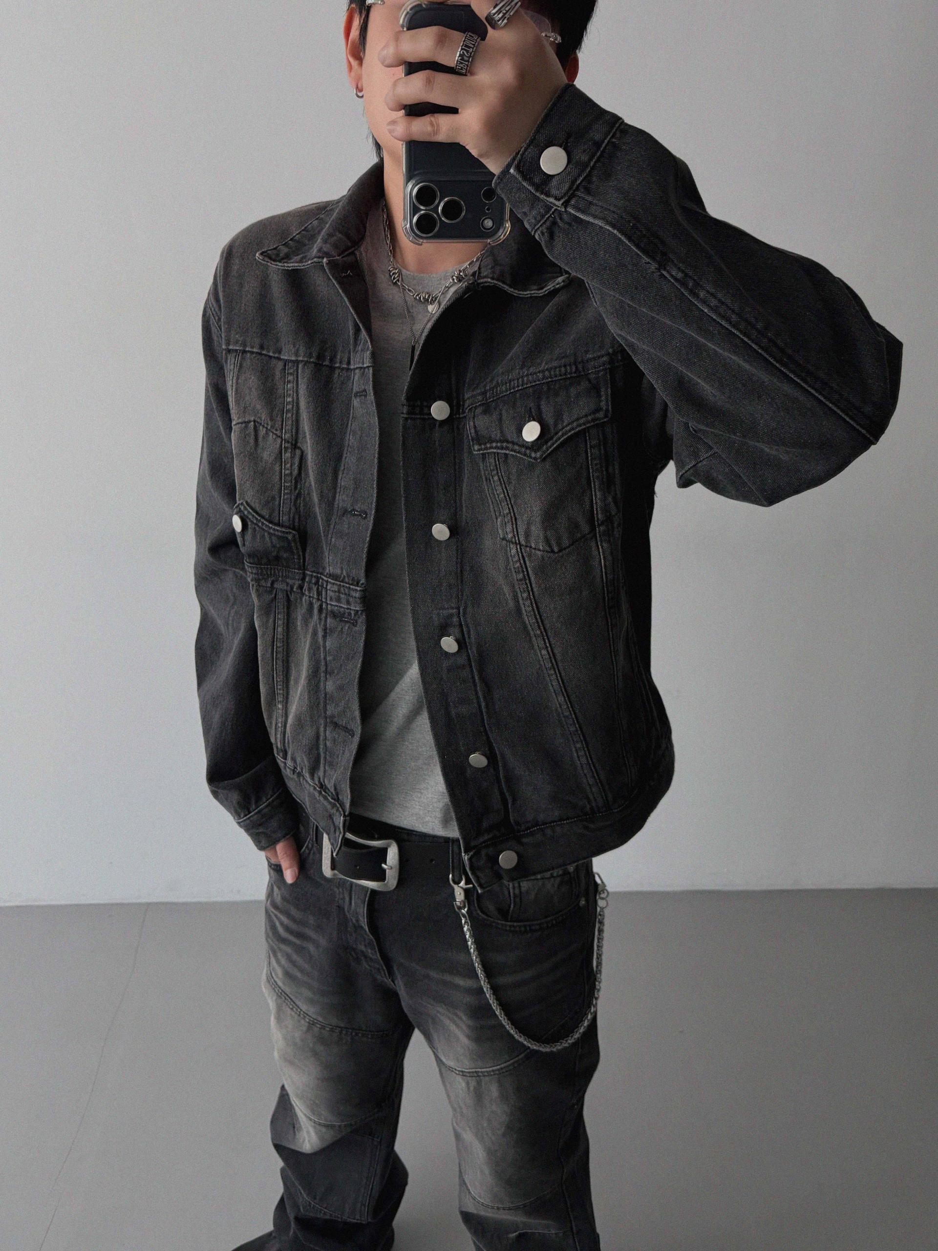 Mabel reverse crop denim jacket
