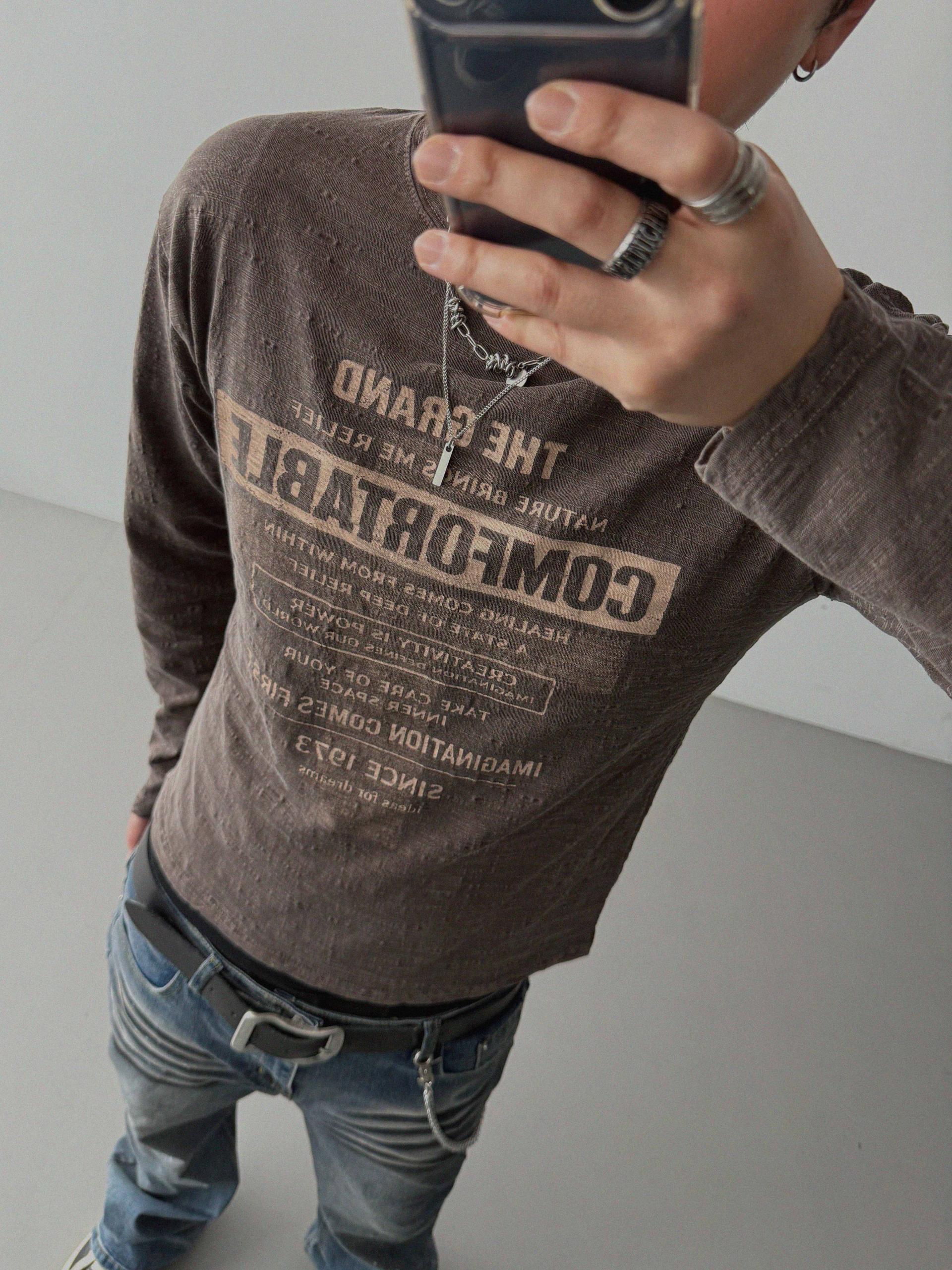 Comfort pigment slub slim t
