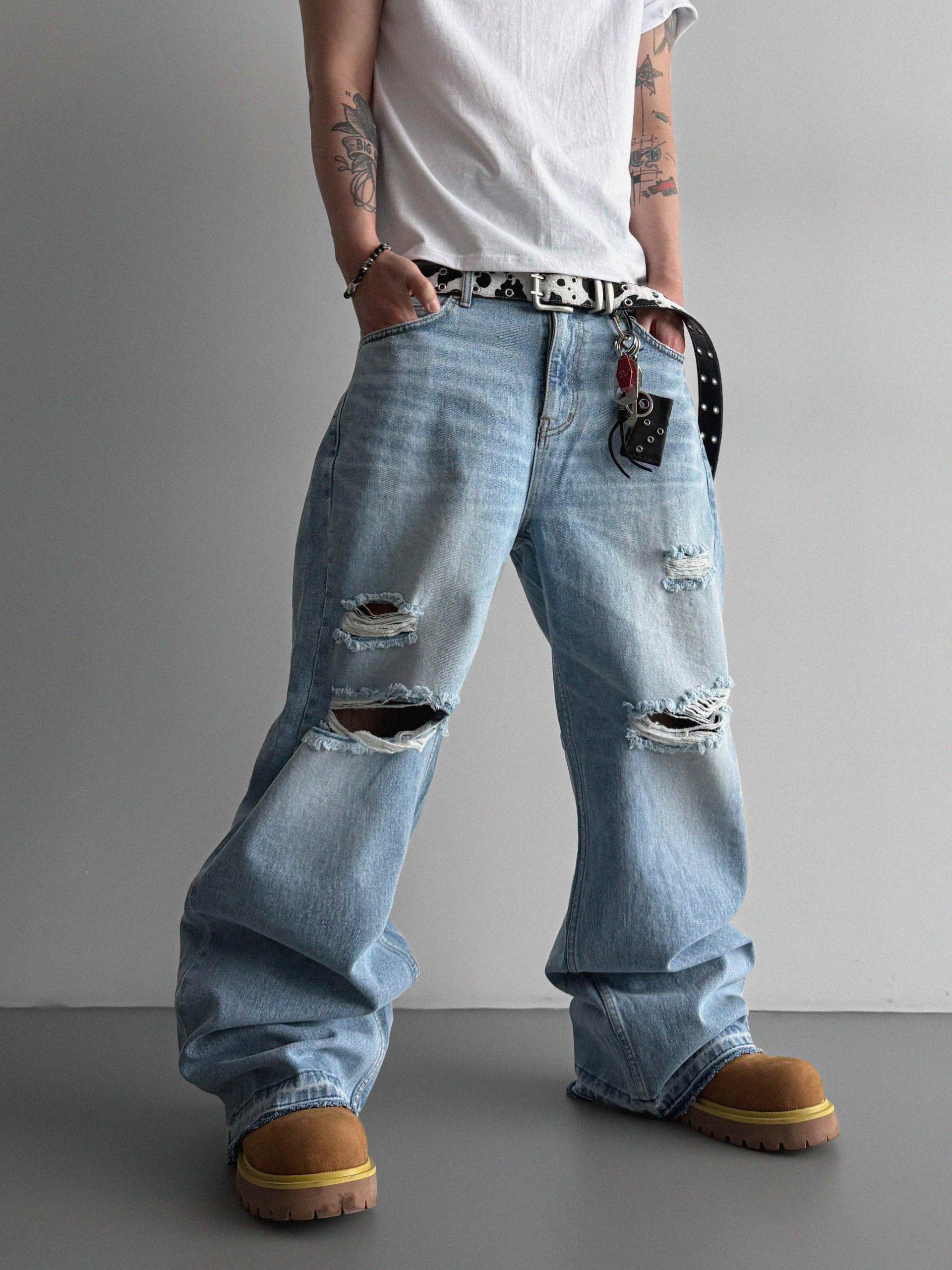 Charlene destroyed ice jeans