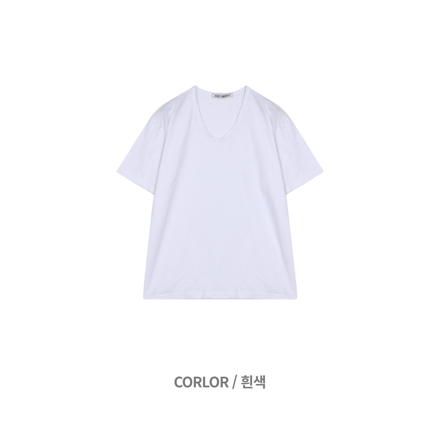 Slab cut u-neck half t