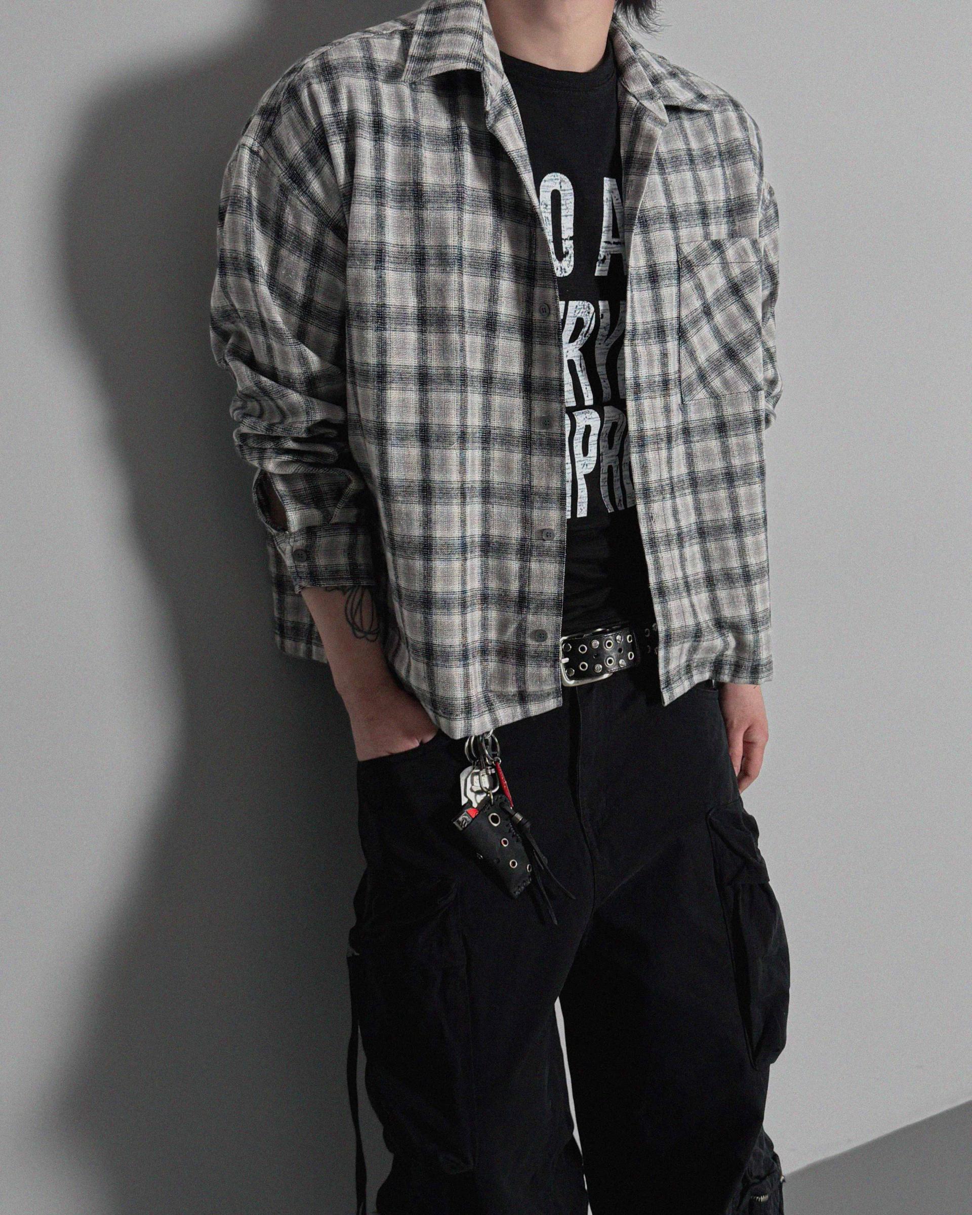 Opal crop check shirt