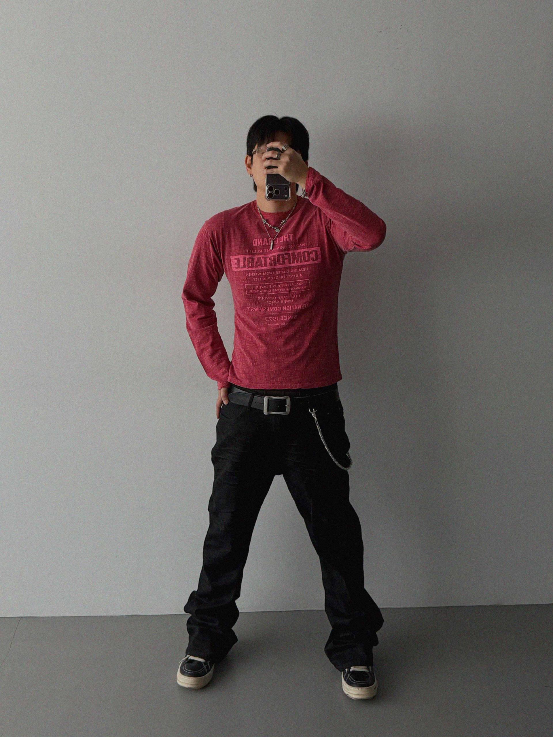Comfort pigment slub slim t
