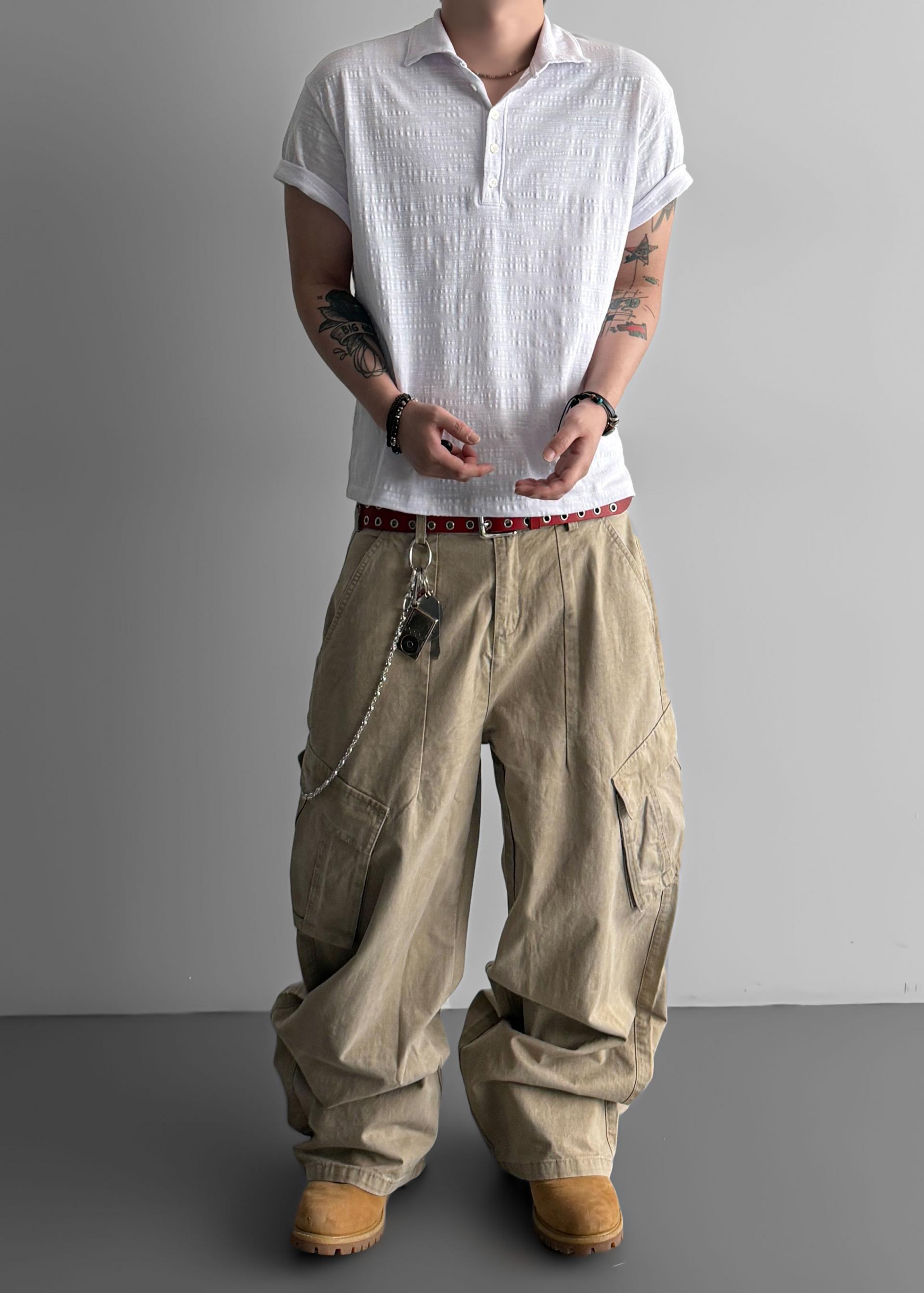 Slub collar half t
