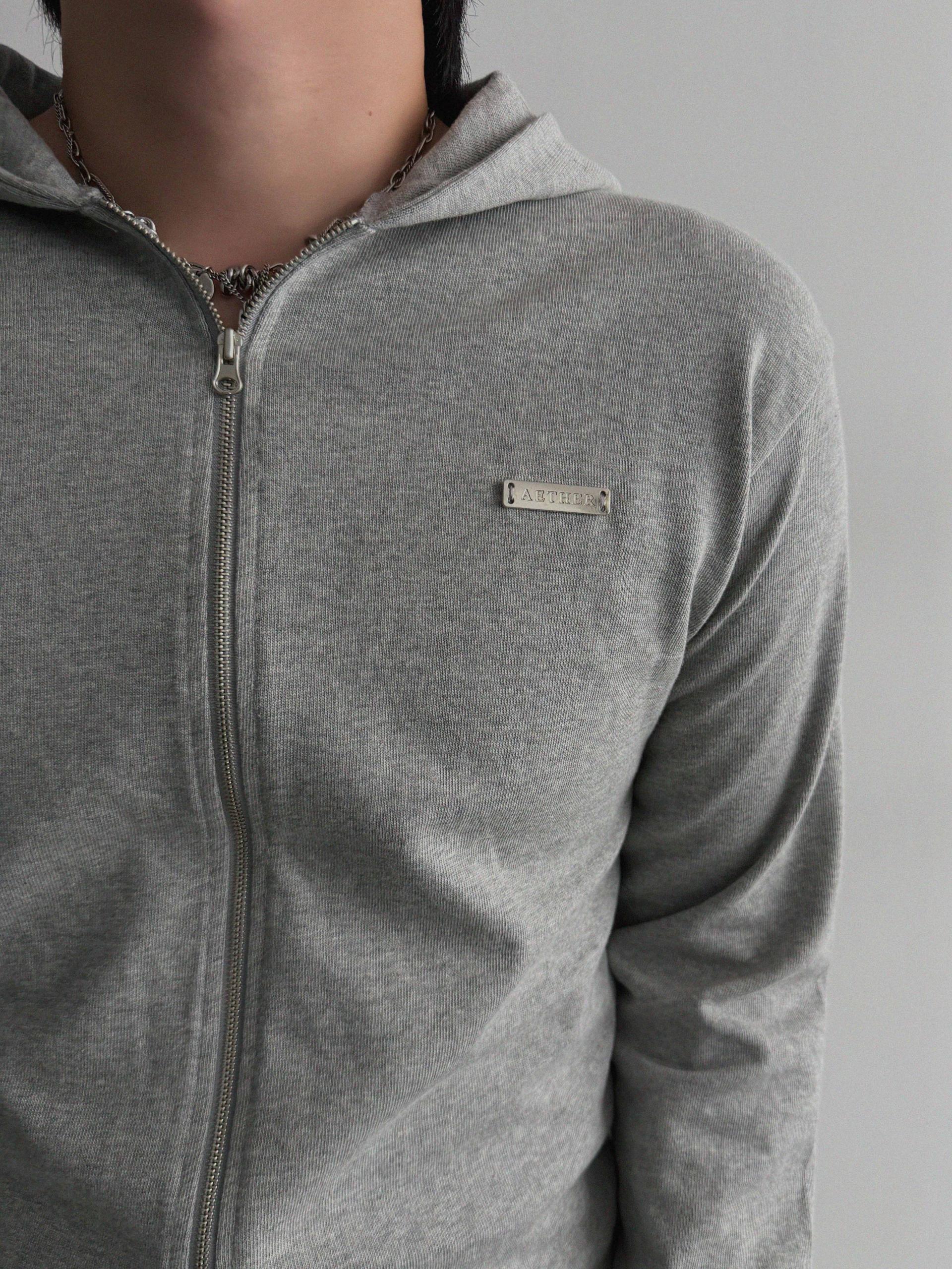 Aether pendant slim hood zip-up