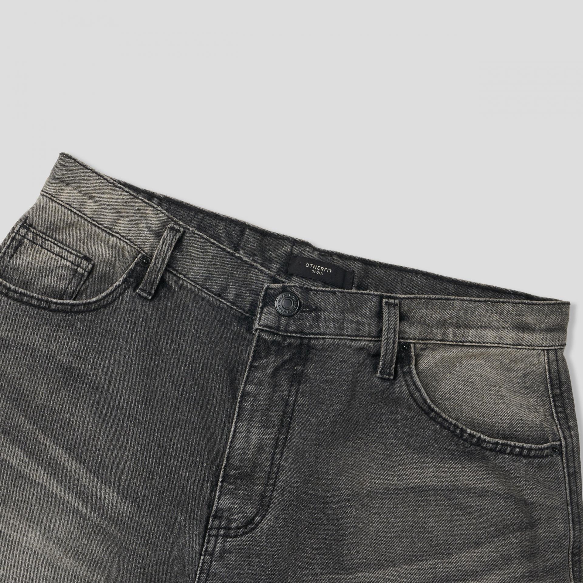 Bullet denim bermuda pants