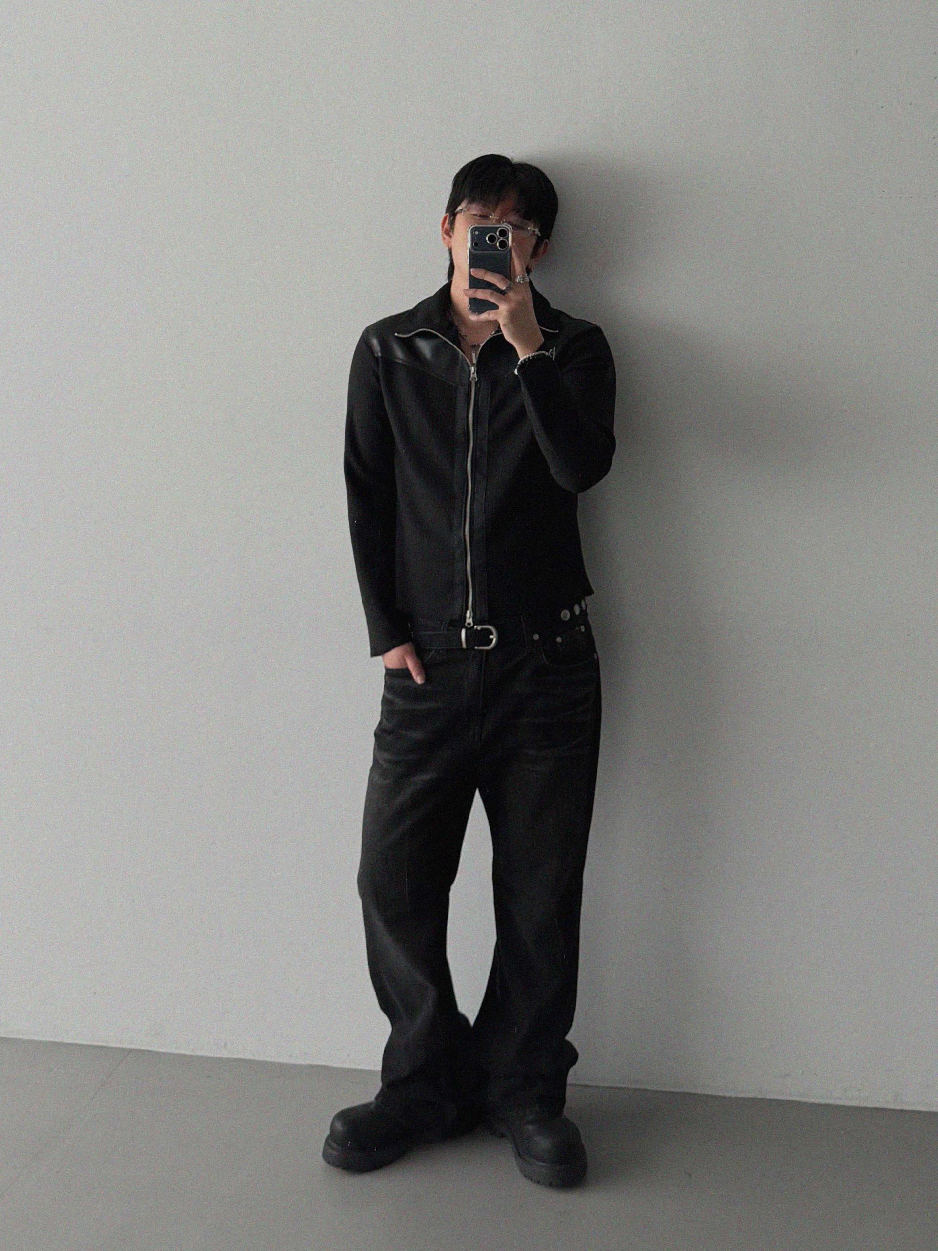 Deep Brush Flare Denim Pants