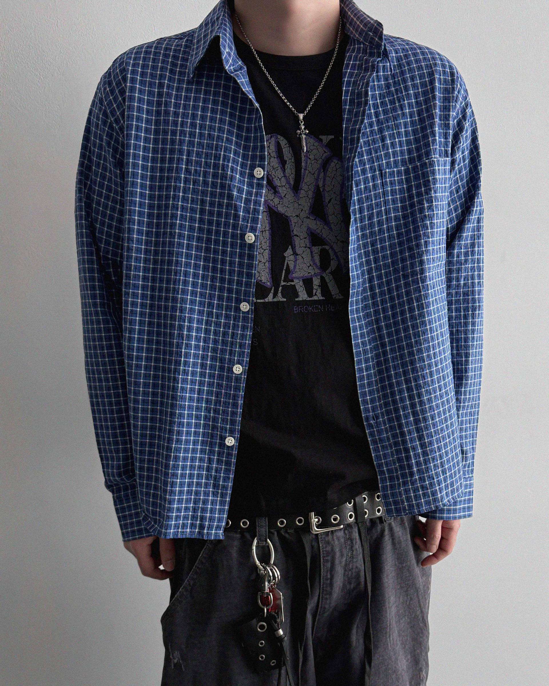 Deli semi crop check shirt