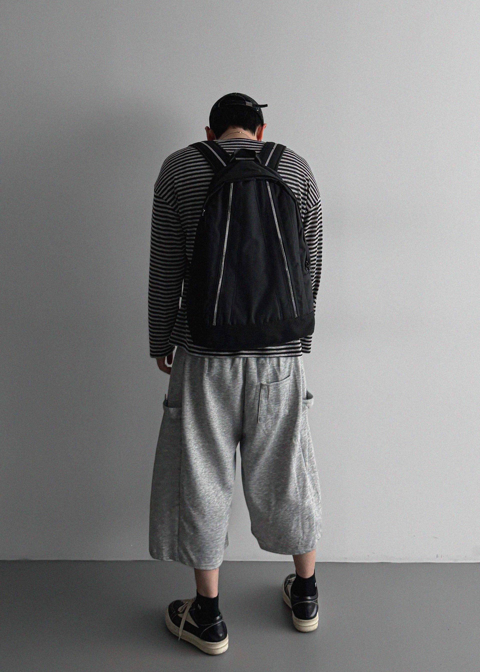 Side snap bermuda sweat pants
