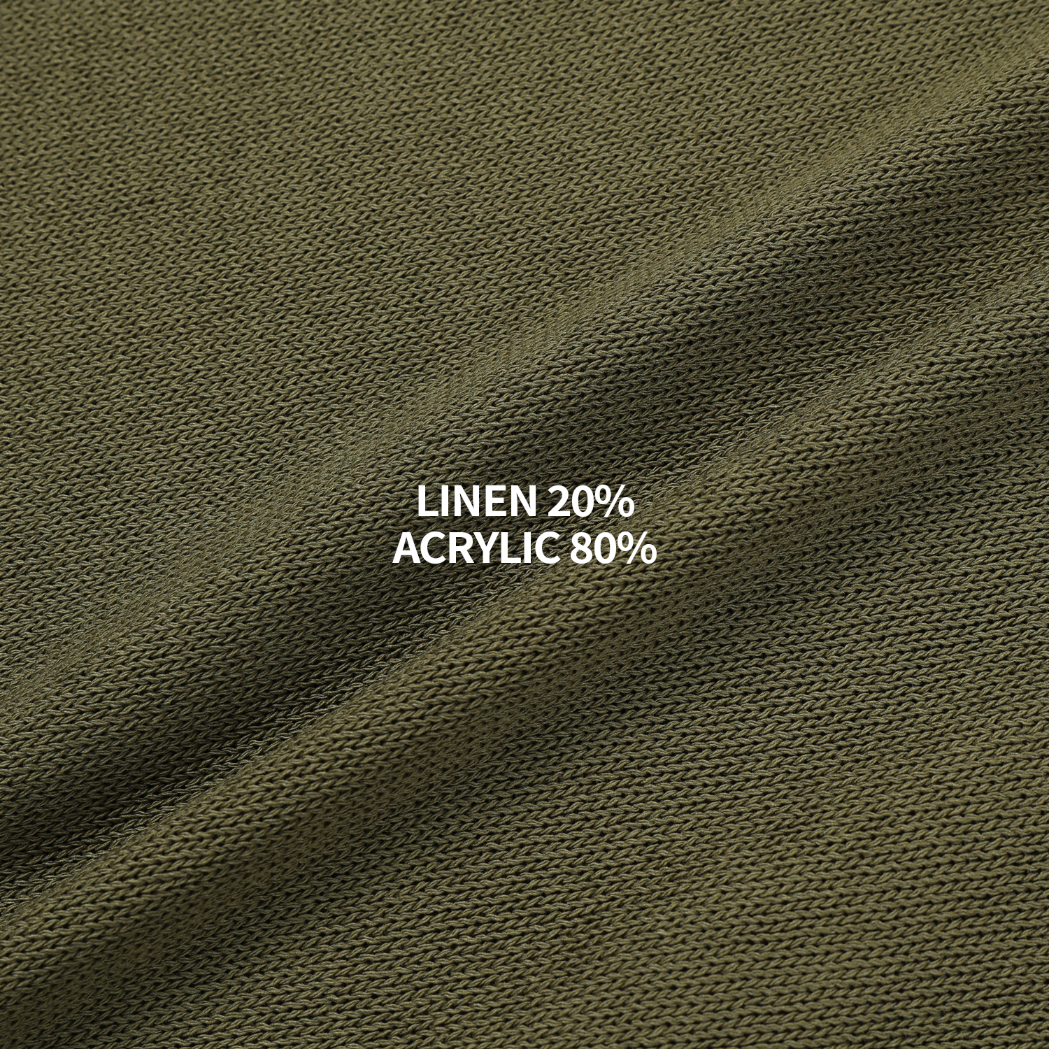 Slit button linen knit