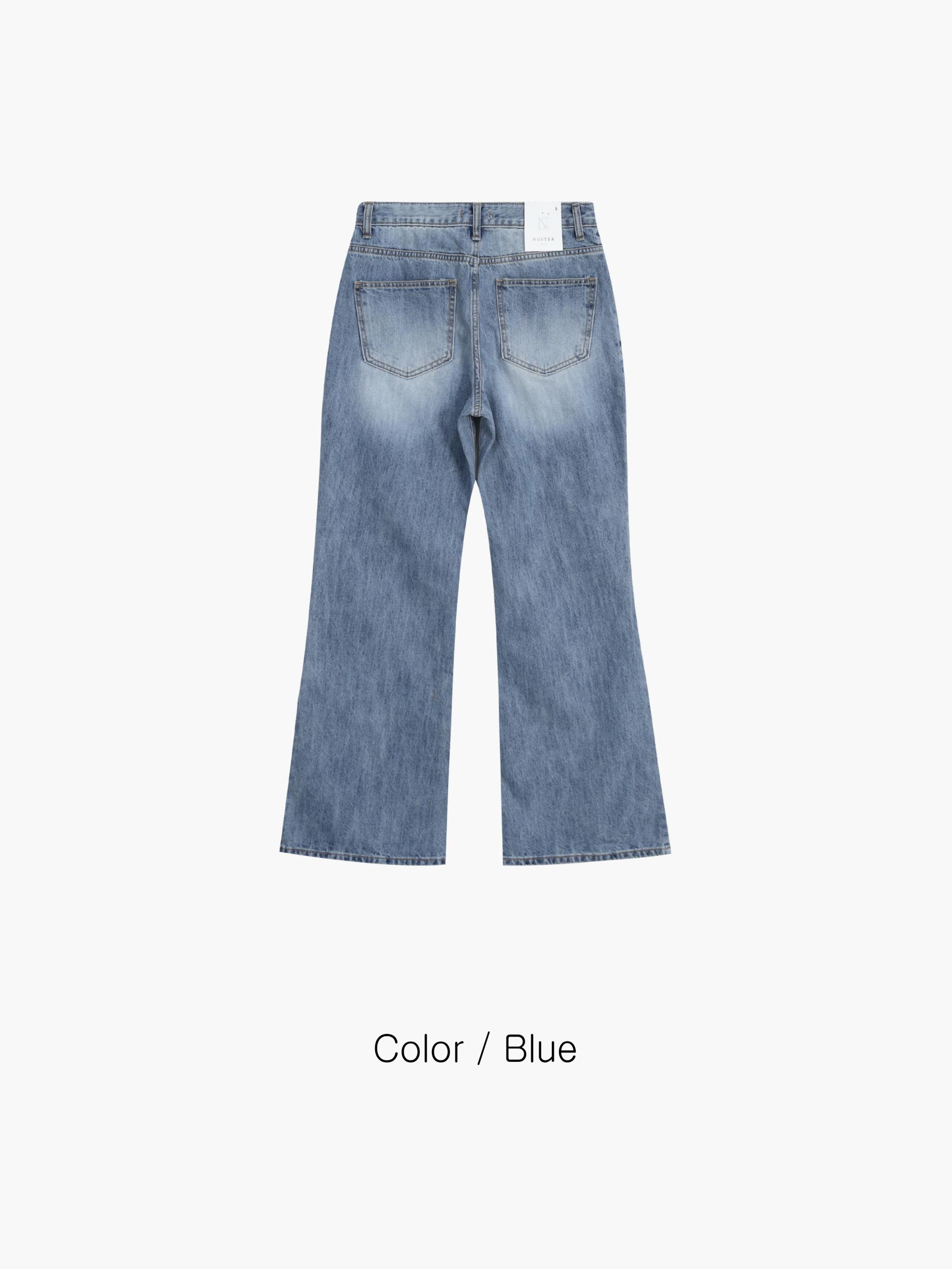 Graysh blue flared jeans