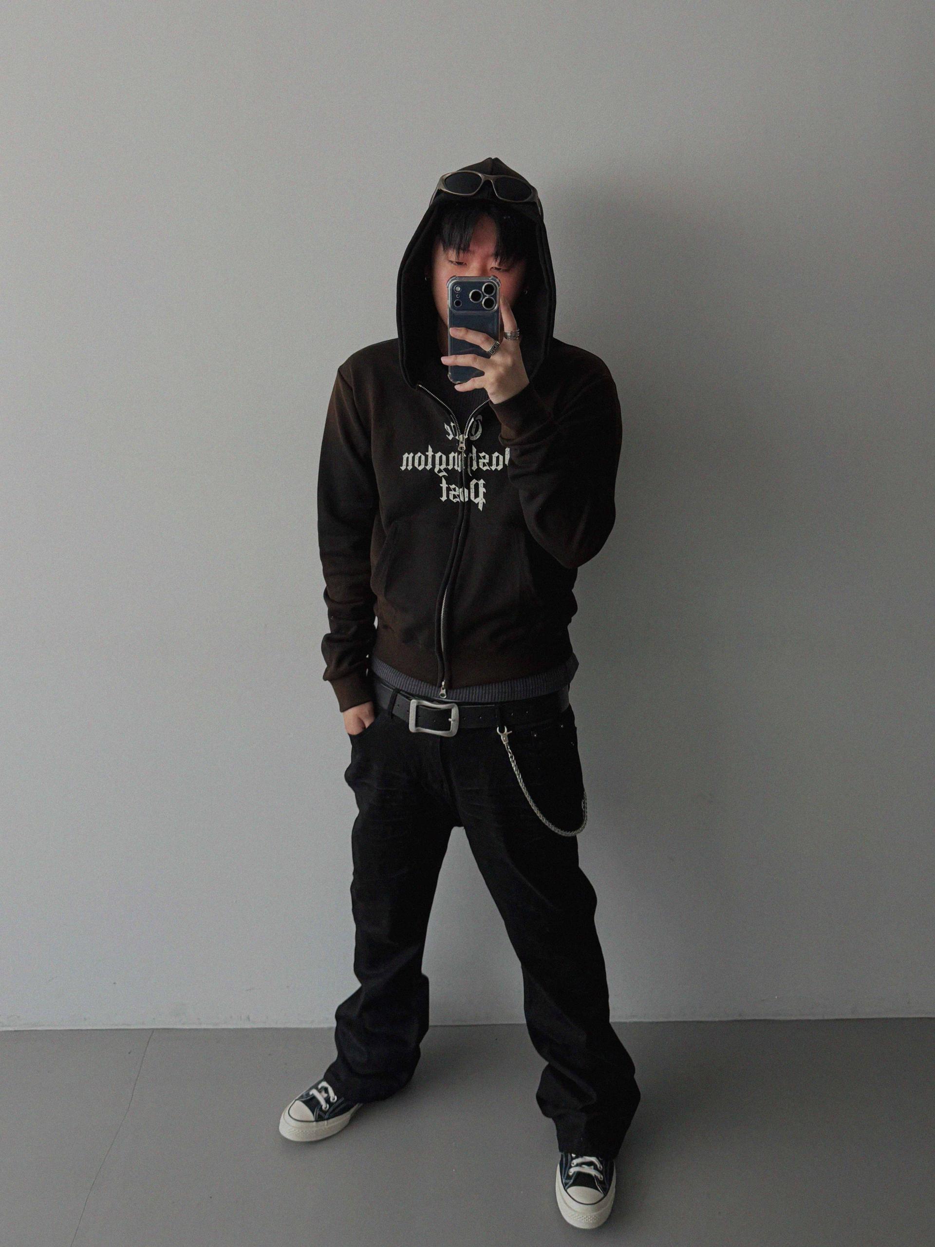 Washington crop hoodie zip-up