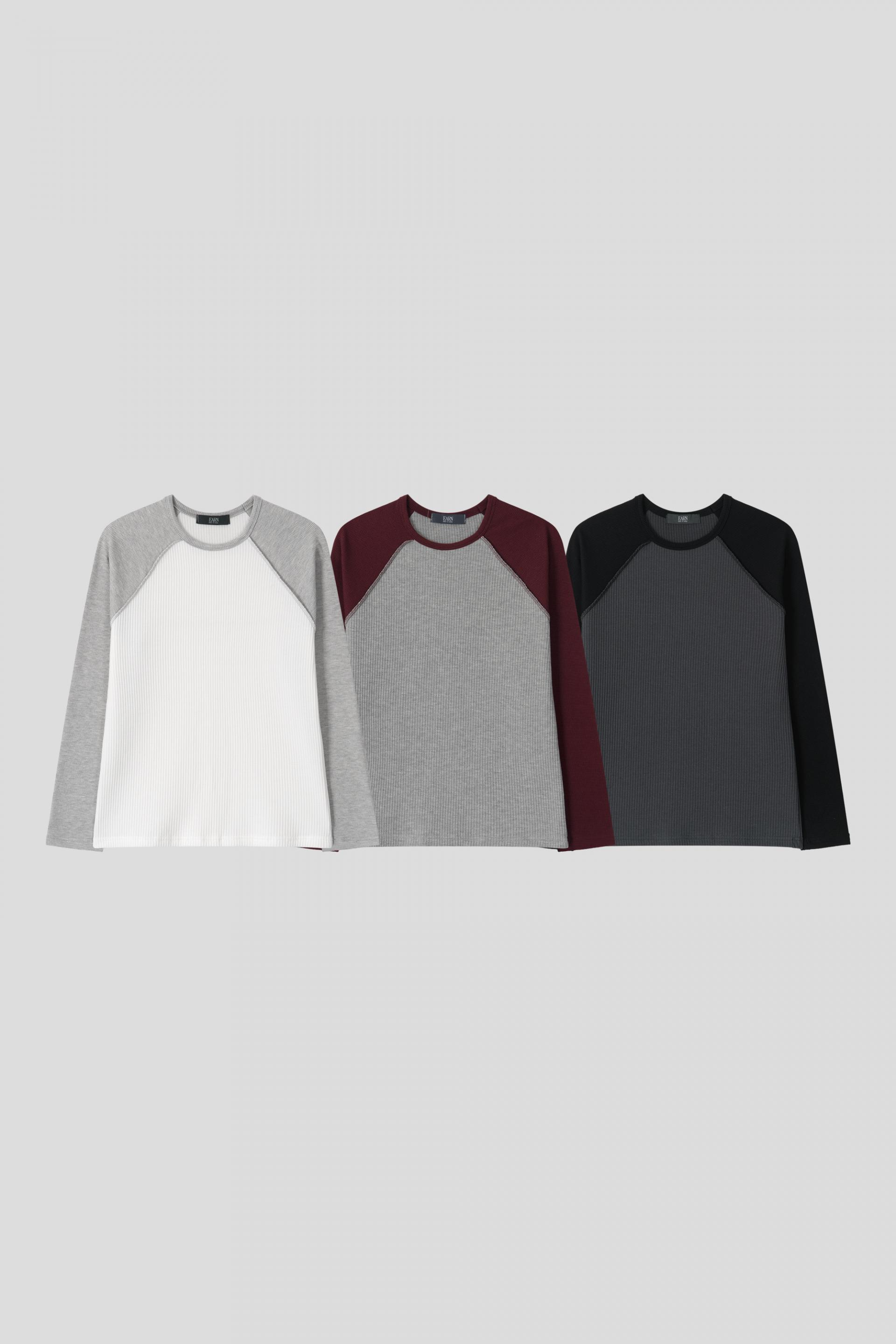 Tukhines waffle slim raglan t