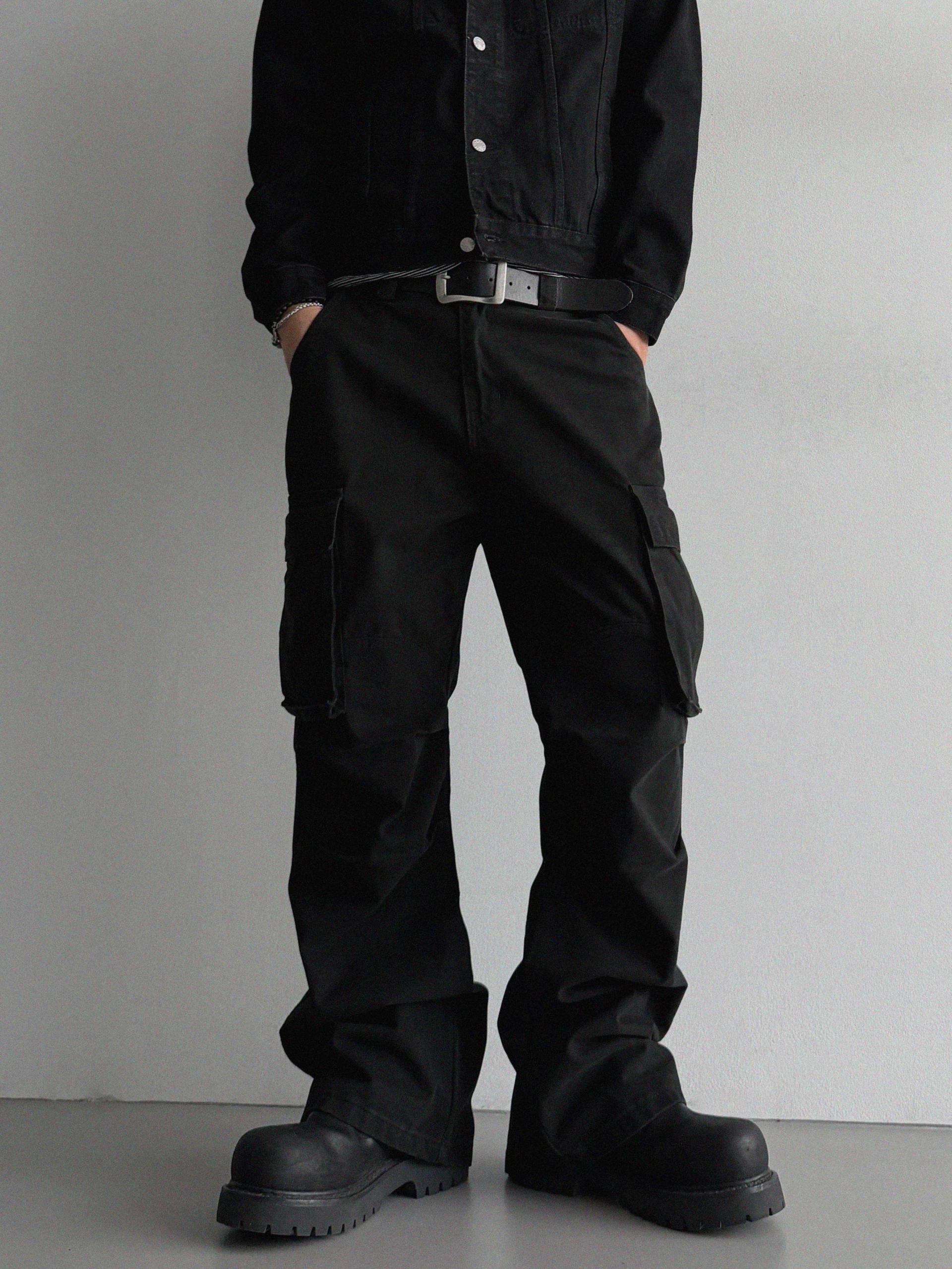 Flare deep dyed cargo pants