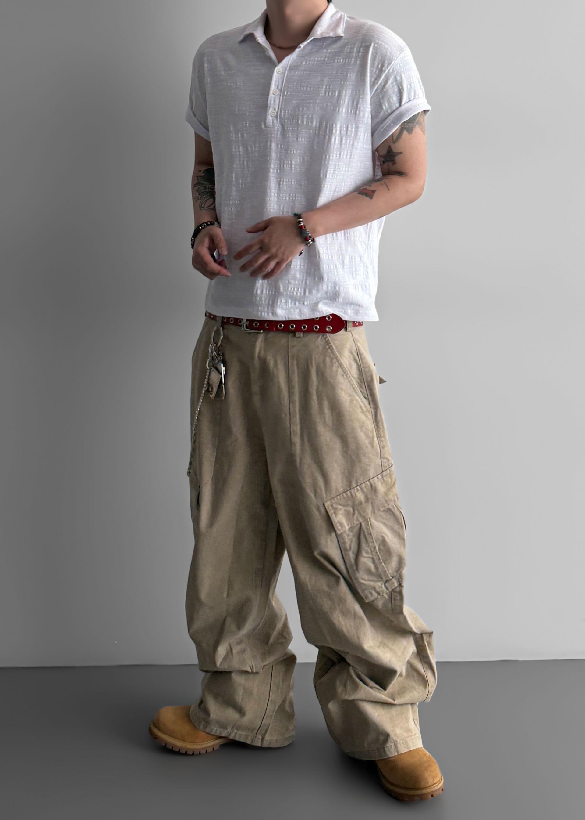 Slub collar half t