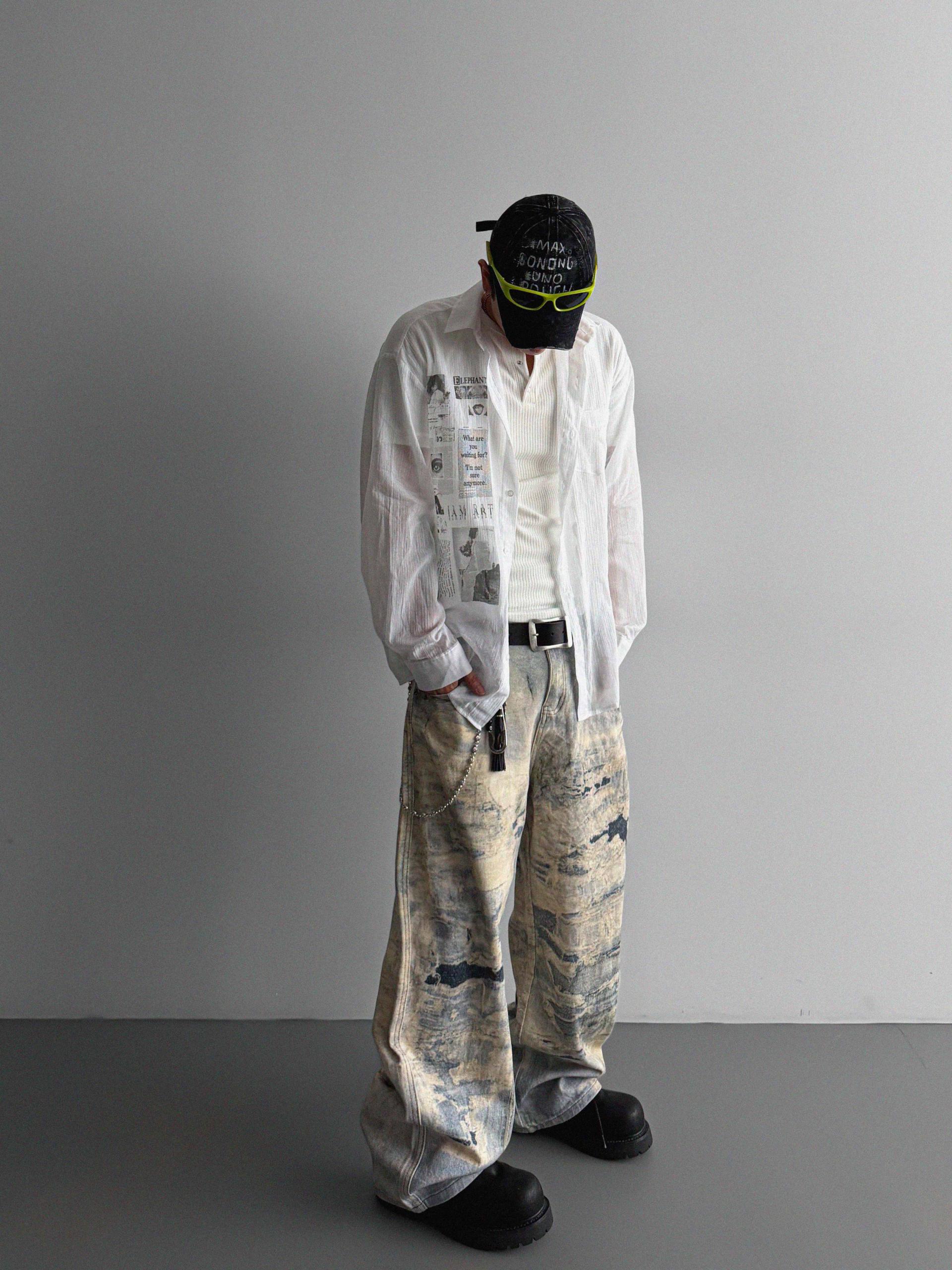 Salt digital denim pants