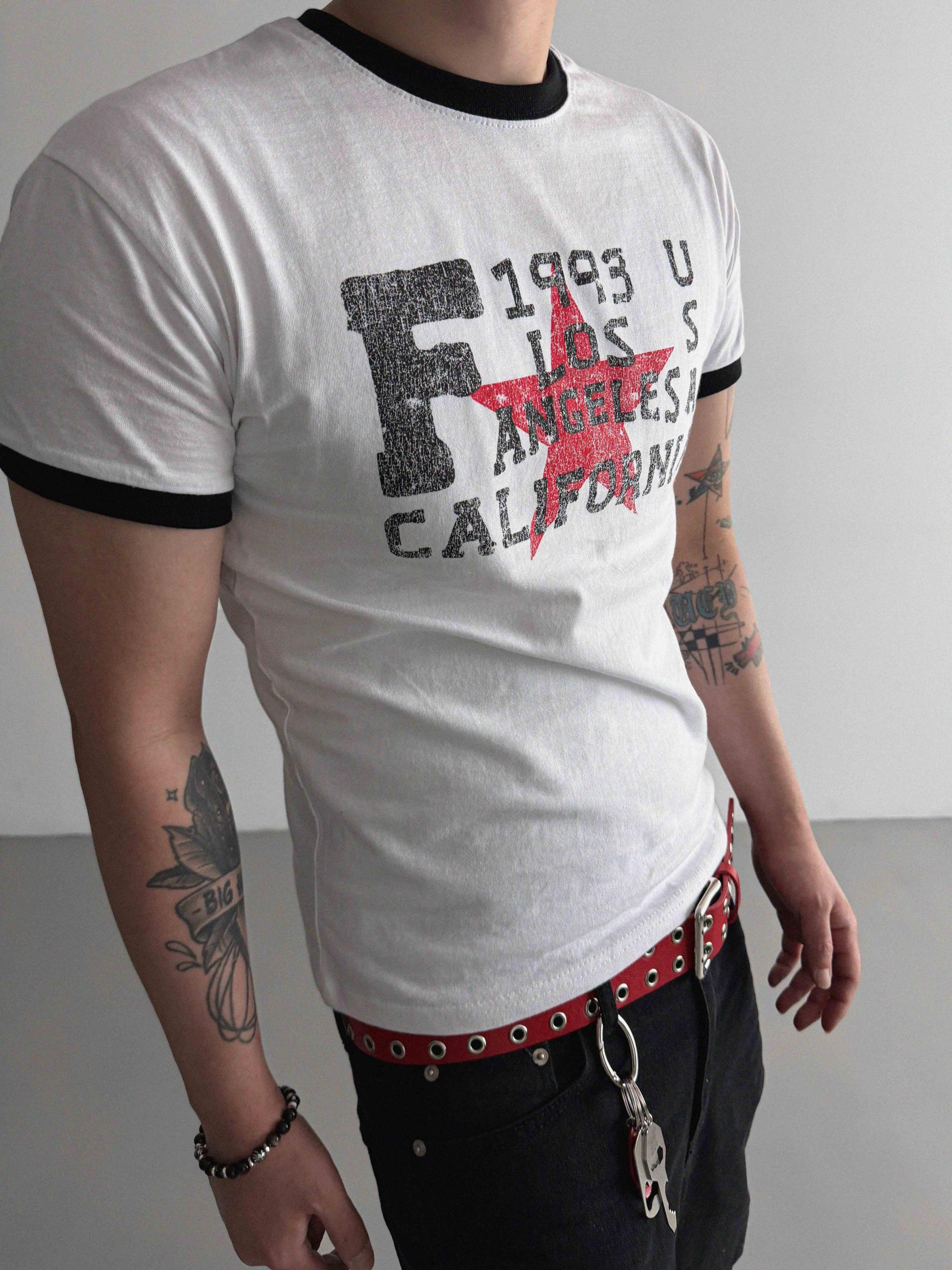 Retro star muscle ringer half t