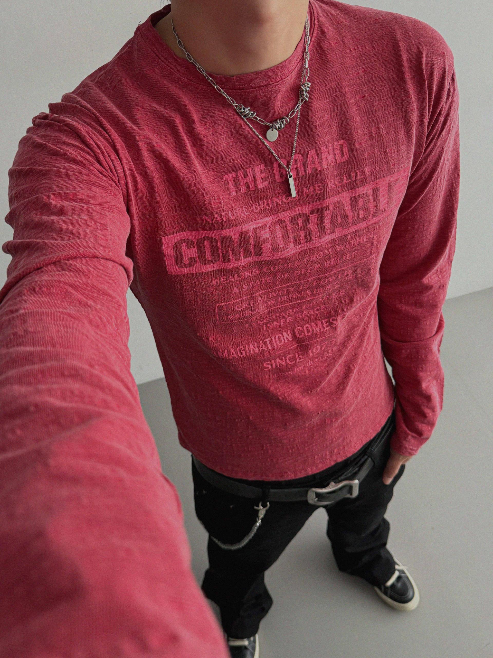 Comfort pigment slub slim t