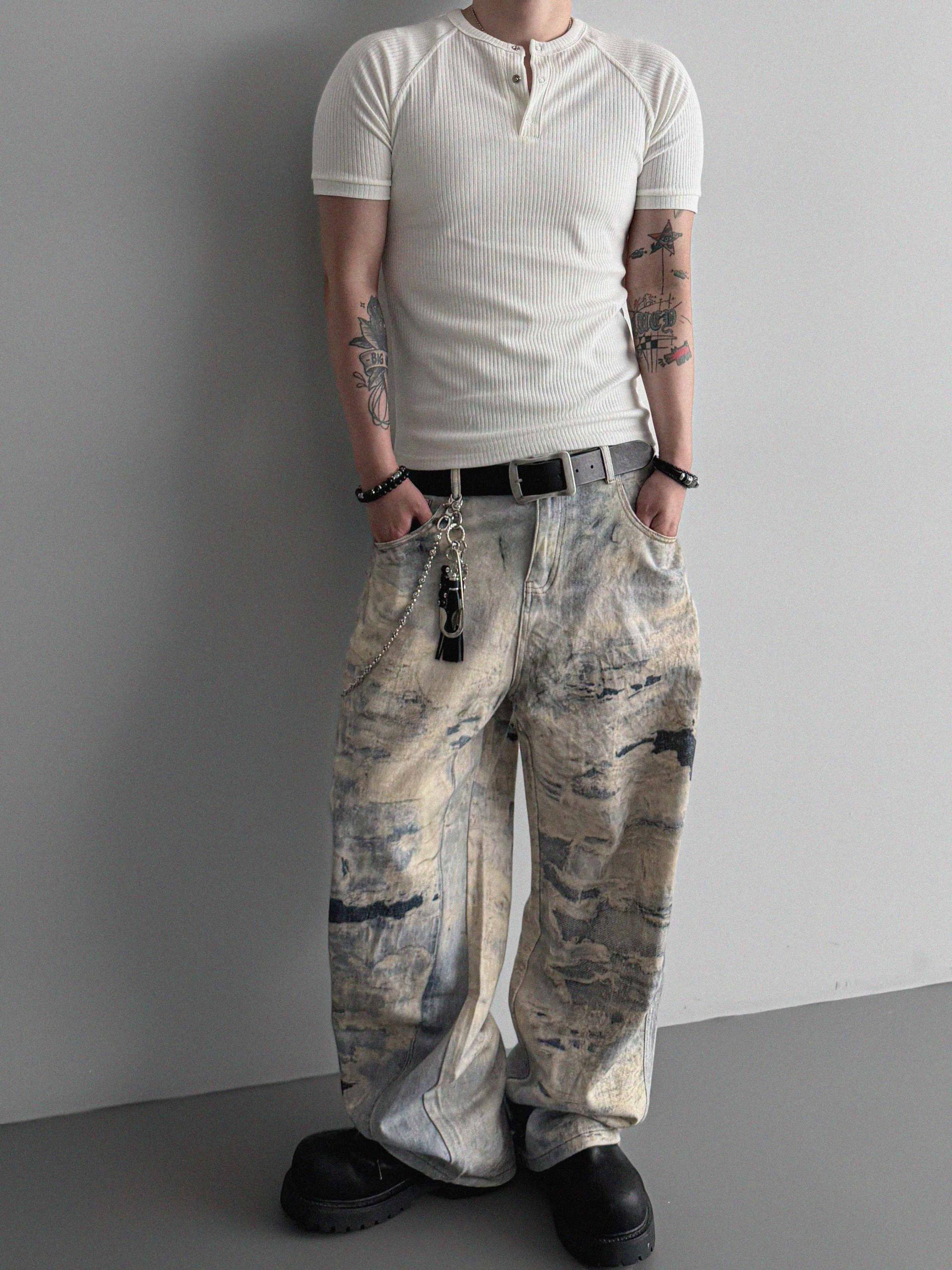 Salt digital denim pants