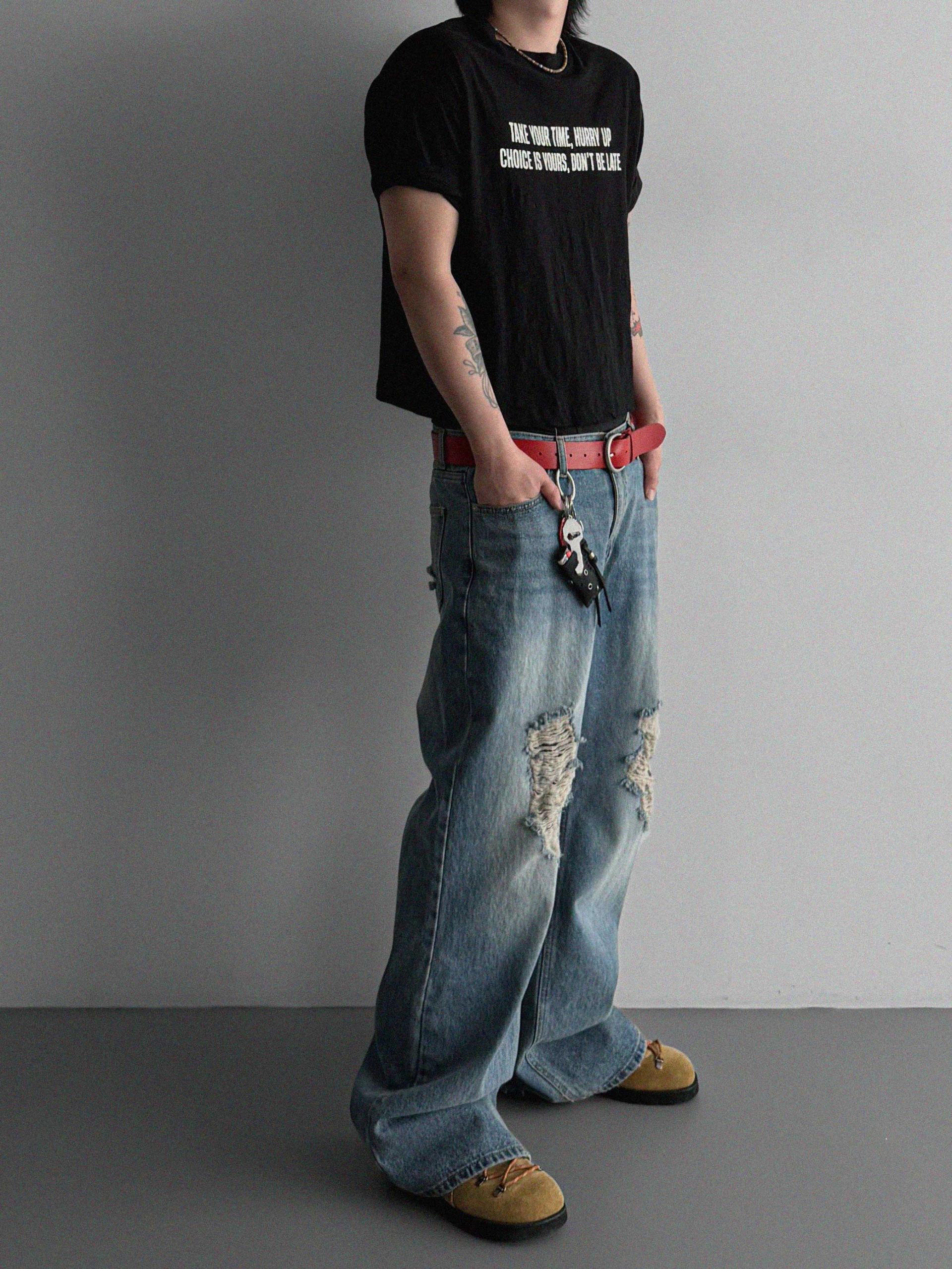 Vintage poit slap crop half t