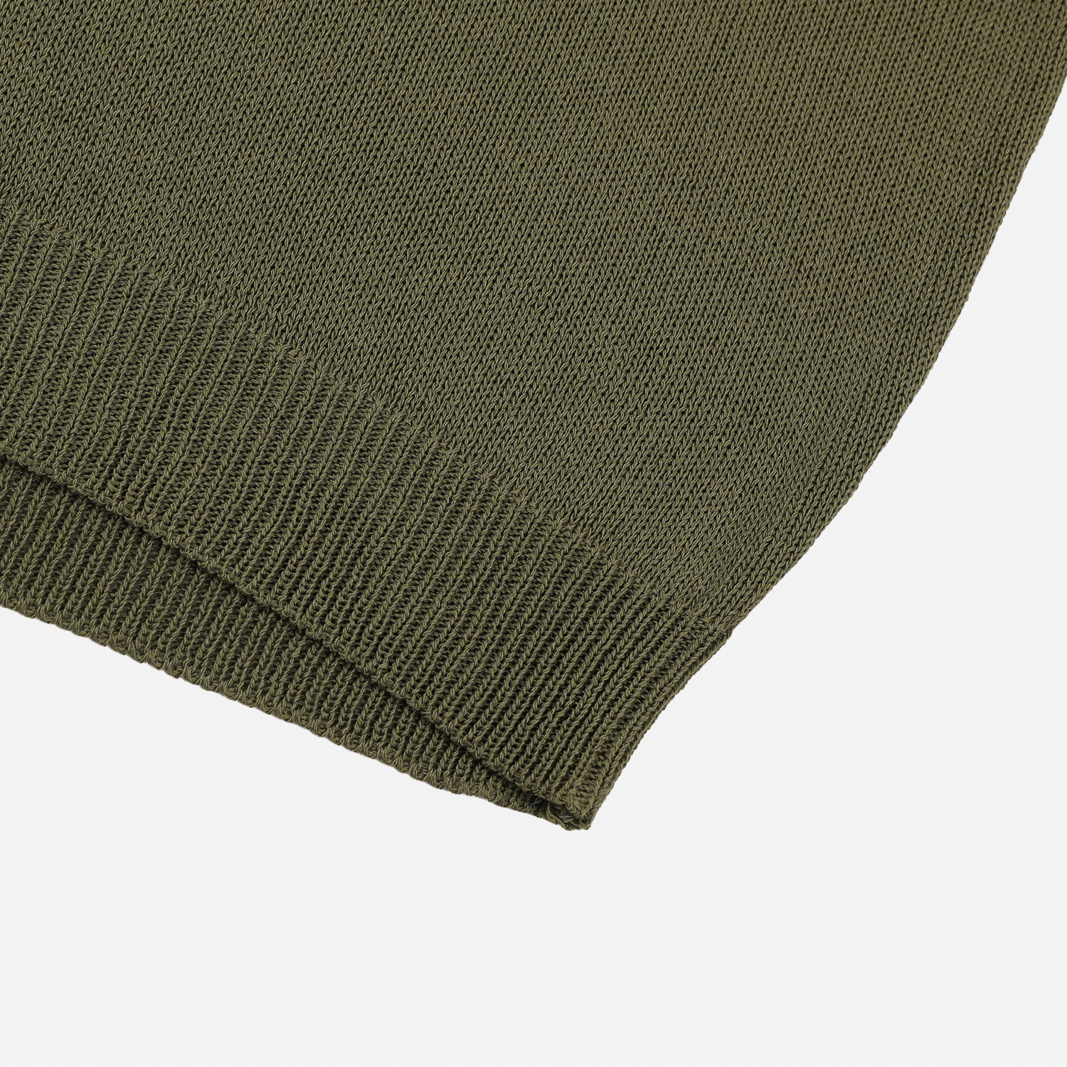 Slit button linen knit