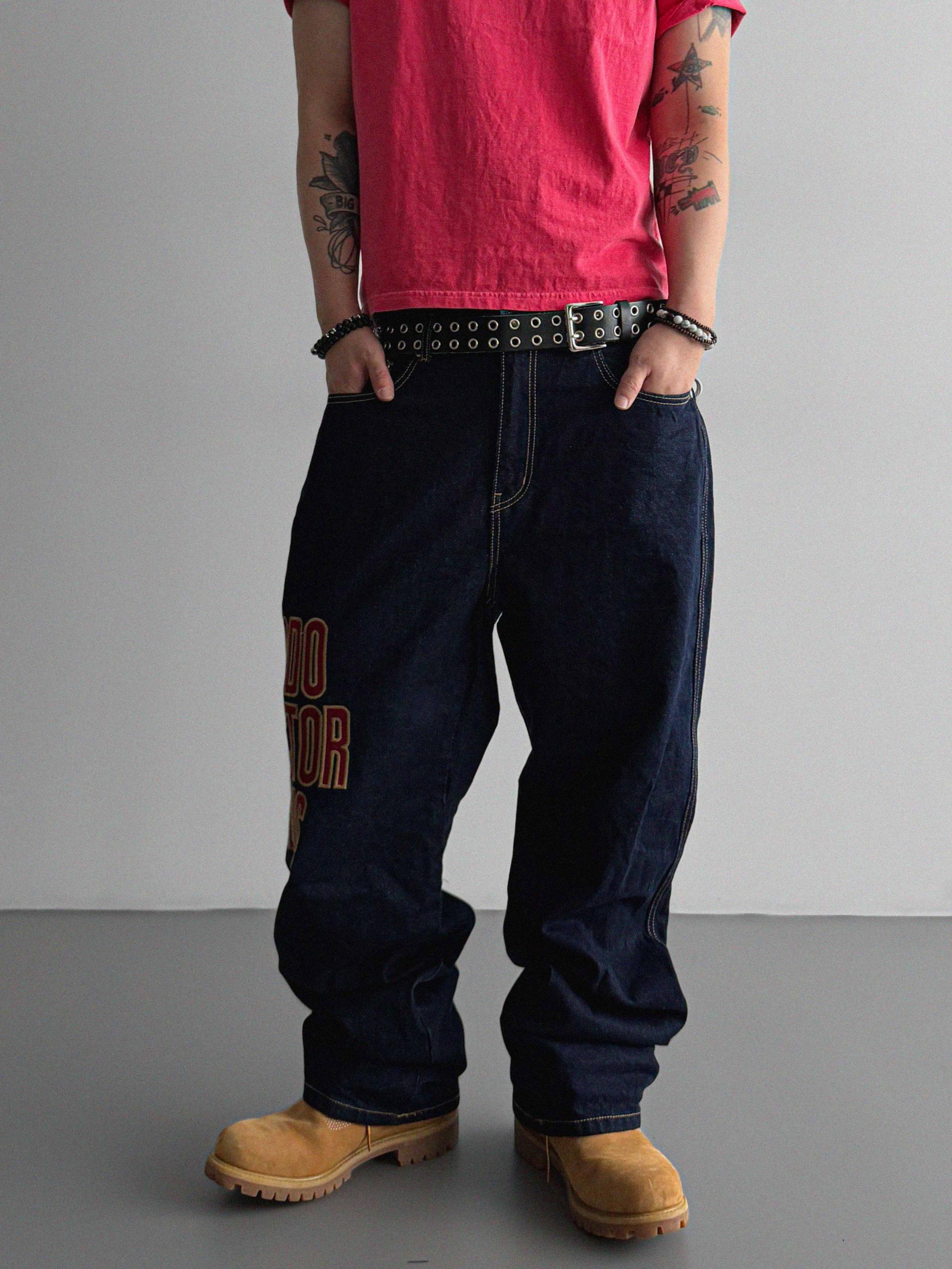 Faber embroidered Baggy jeans
