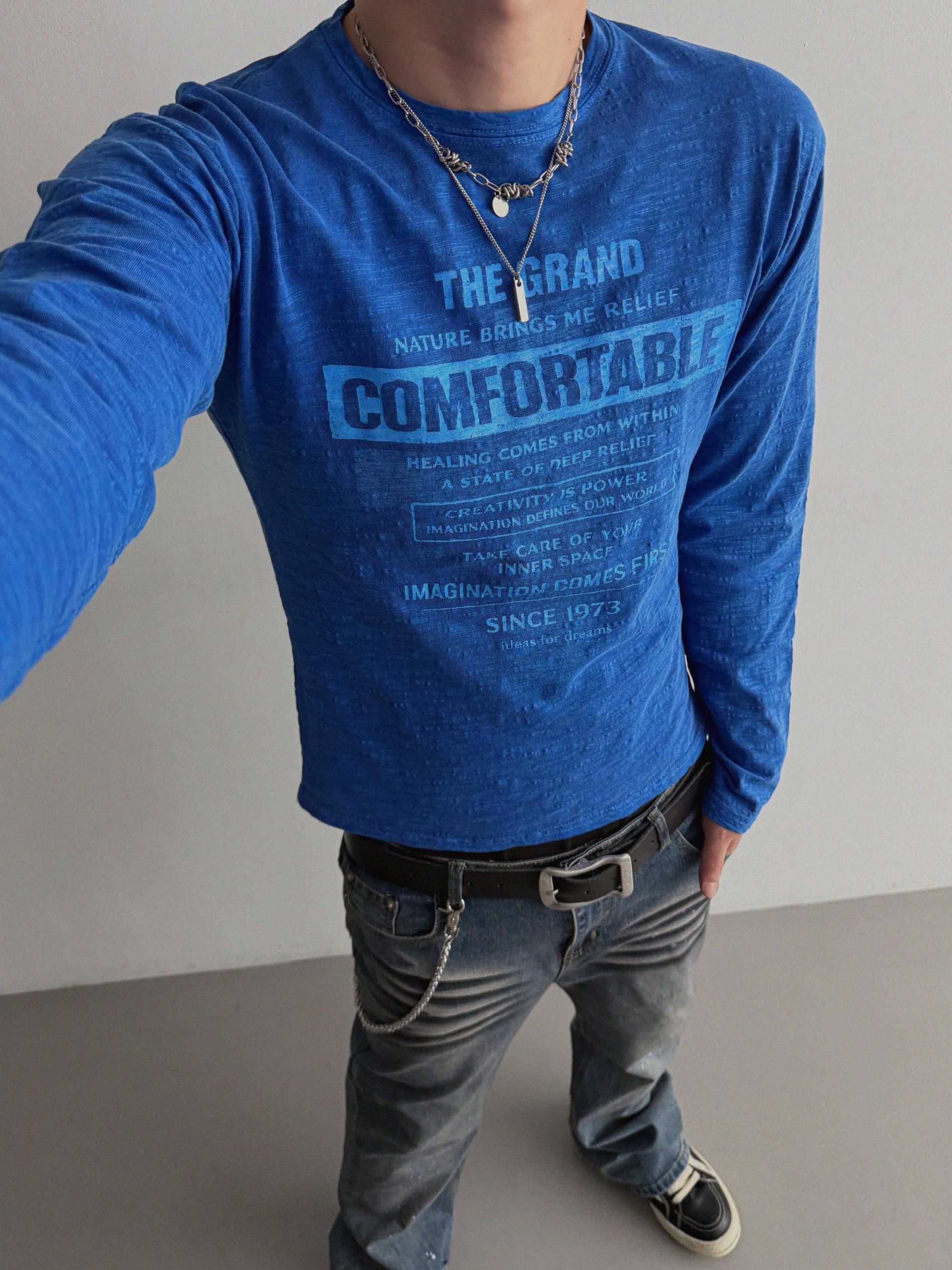 Comfort pigment slub slim t