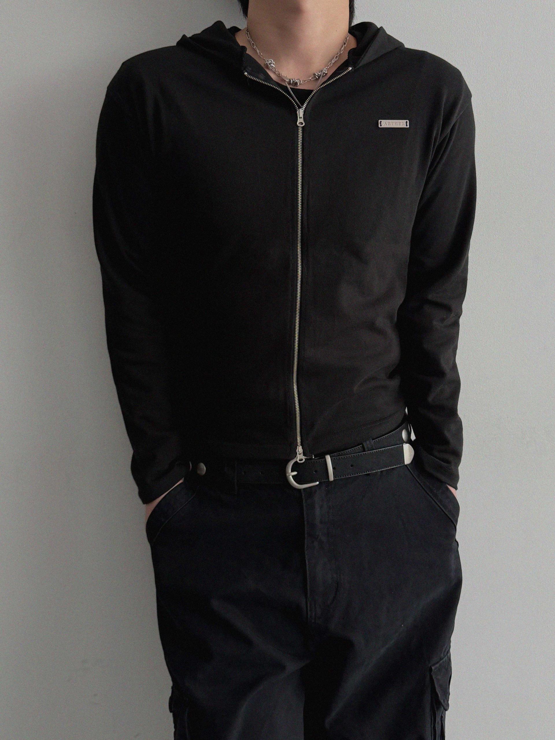 Aether pendant slim hood zip-up