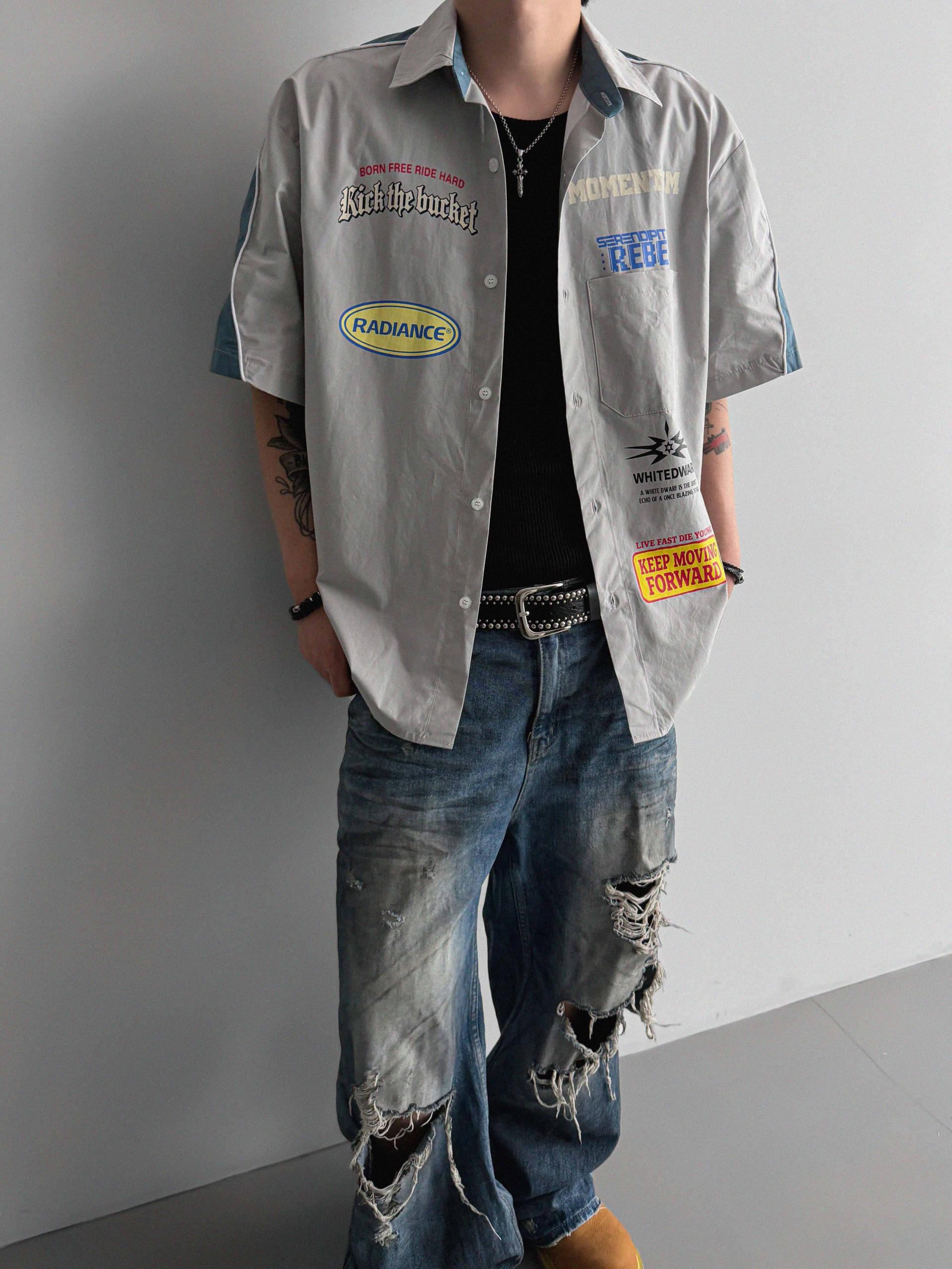 Mechanic over half shirt