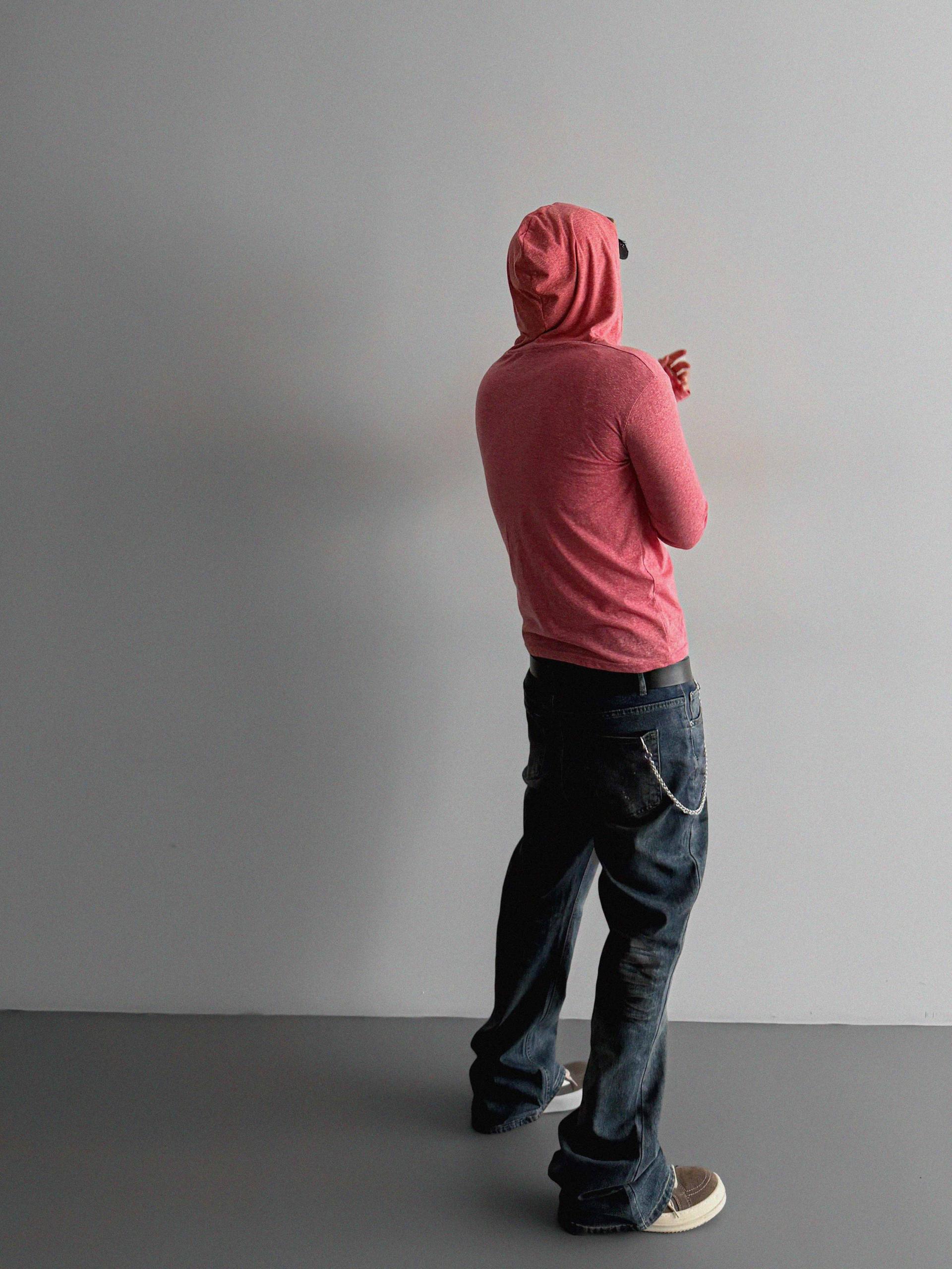 Dirty washed sagging flare jeans