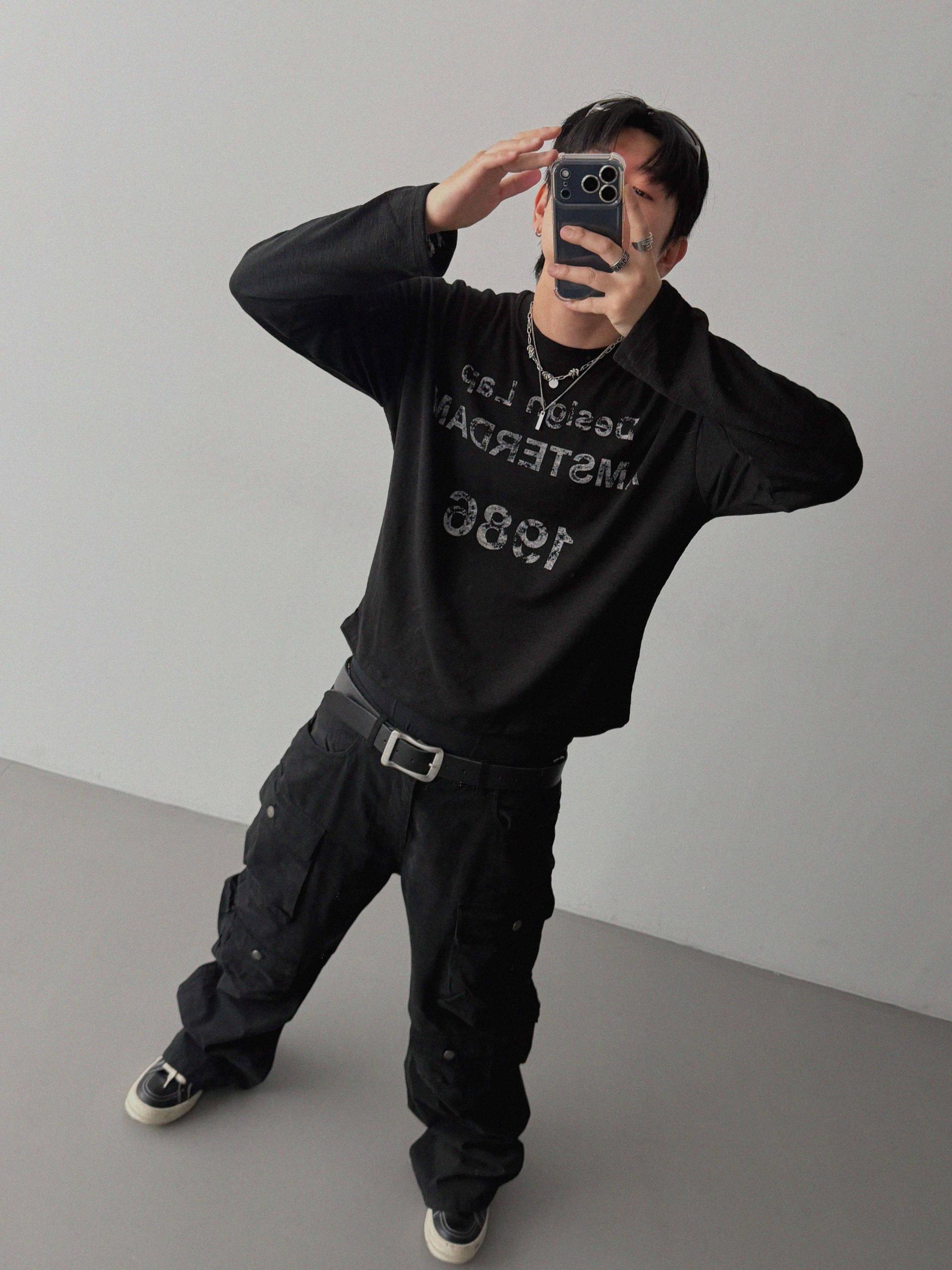 Block cargo wide pants