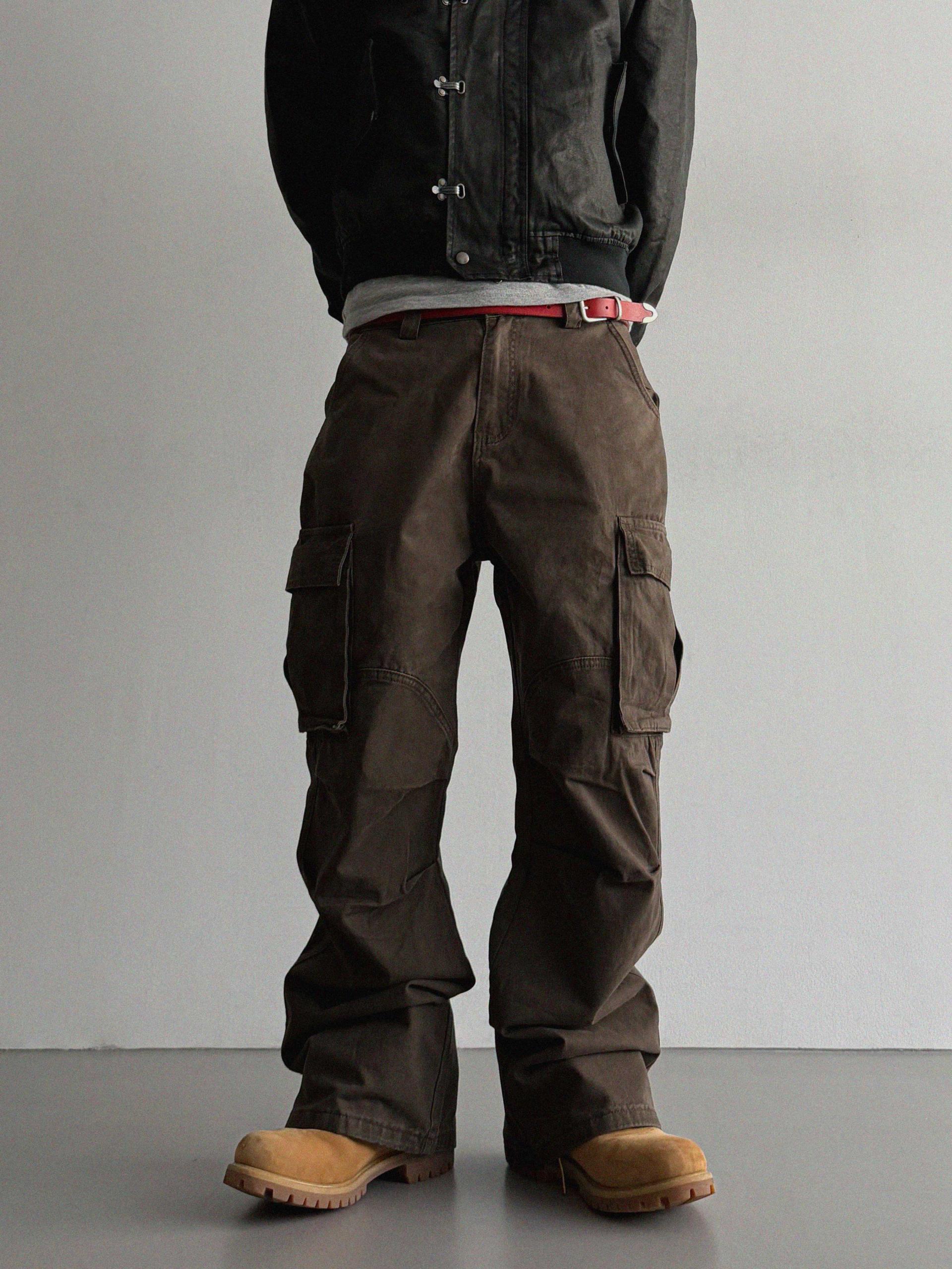 Flare deep dyed cargo pants